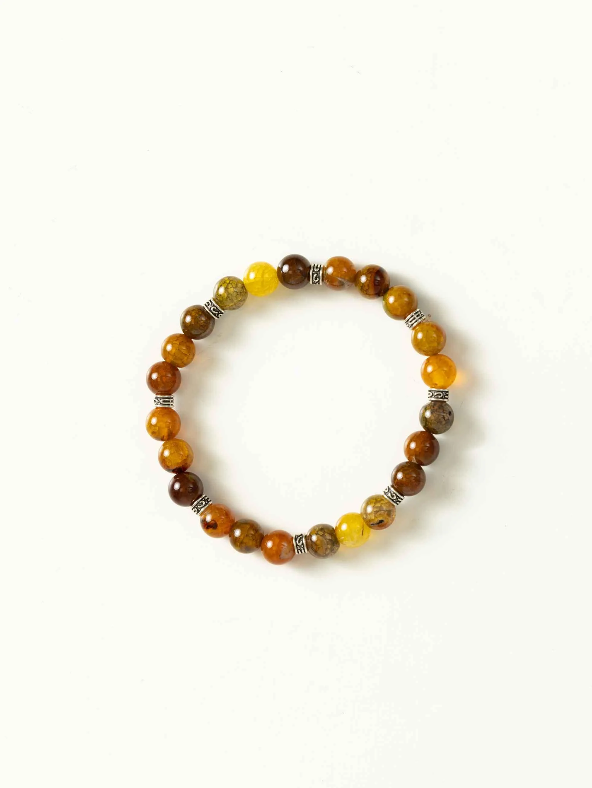 PULSERA PIEDRAS MARRÓN AMARILLA