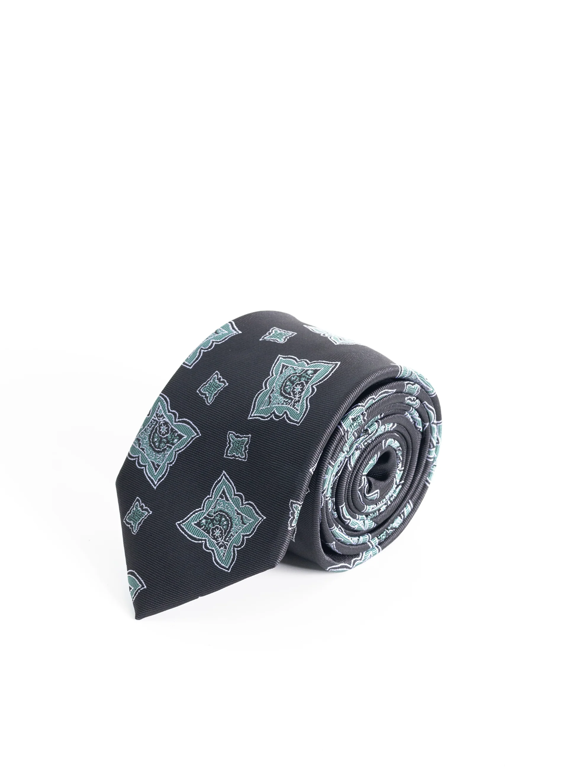 CORBATA ESTAMPADA NEGRA