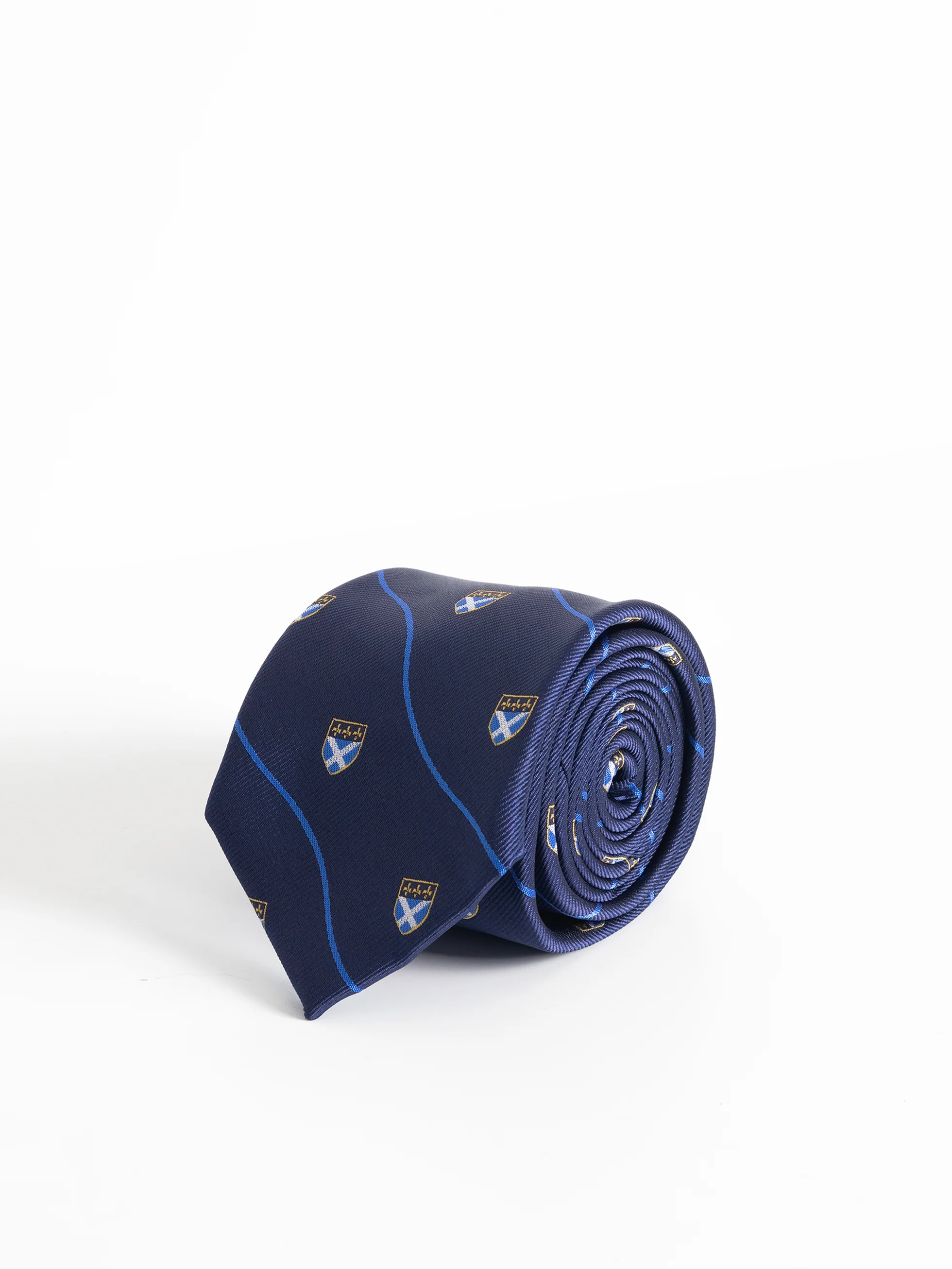 CORBATA ESCUDOS ONDAS MARINO