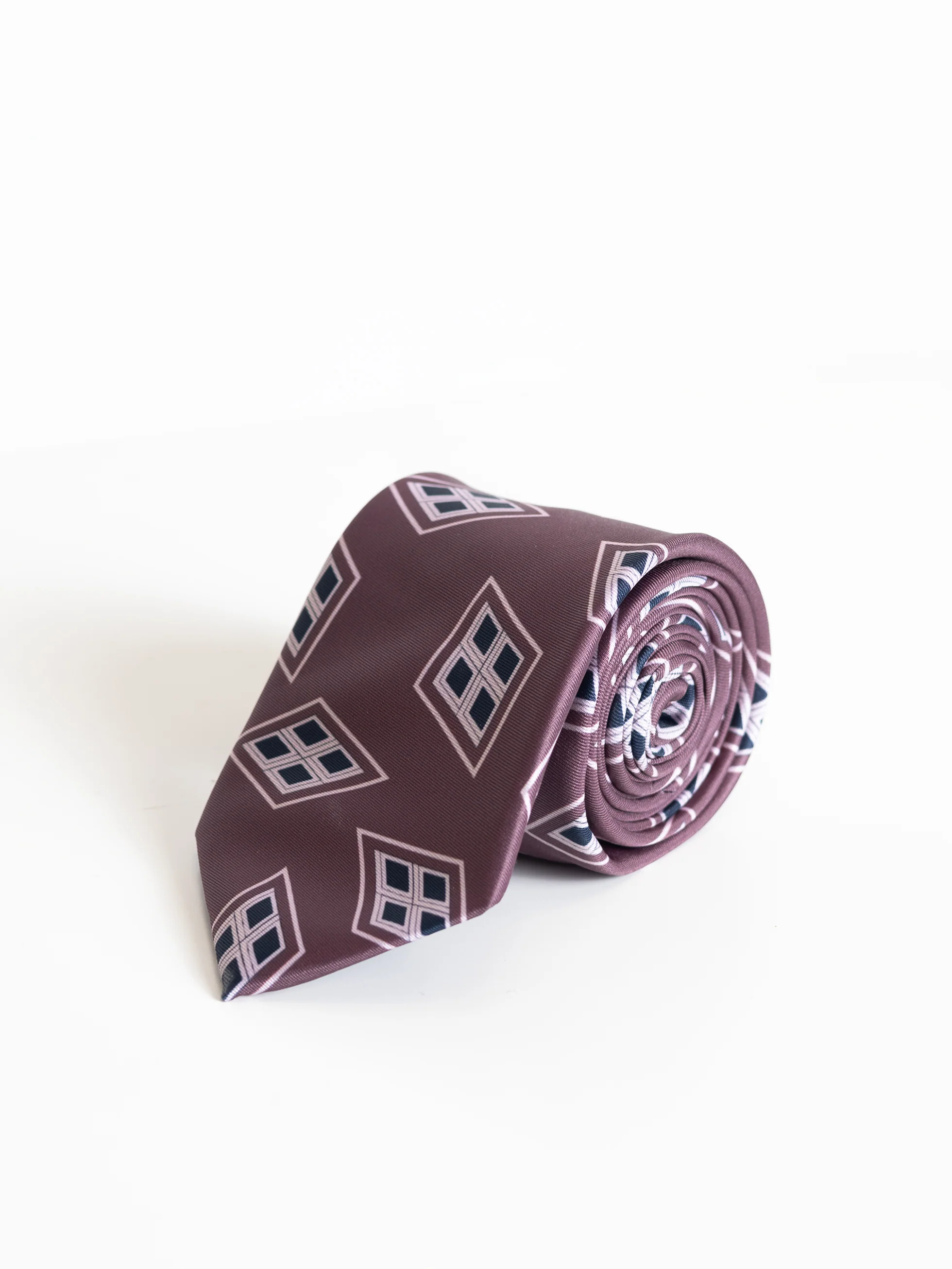 CORBATA MOTIVOS ABSTRACTOS MARRÓN