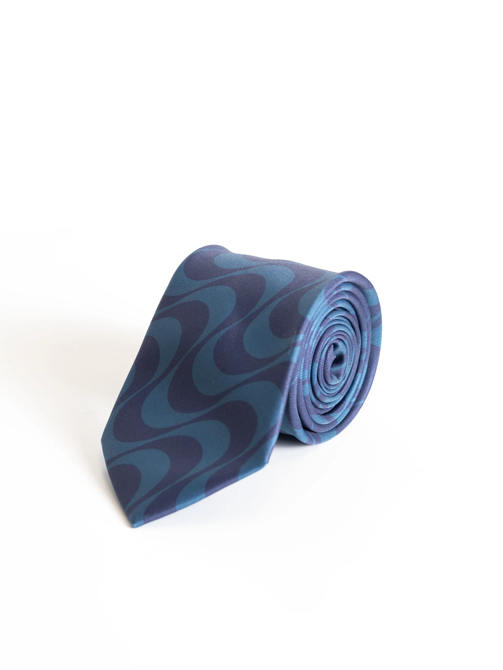 CORBATA ESTAMPADO ONDAS MARINO