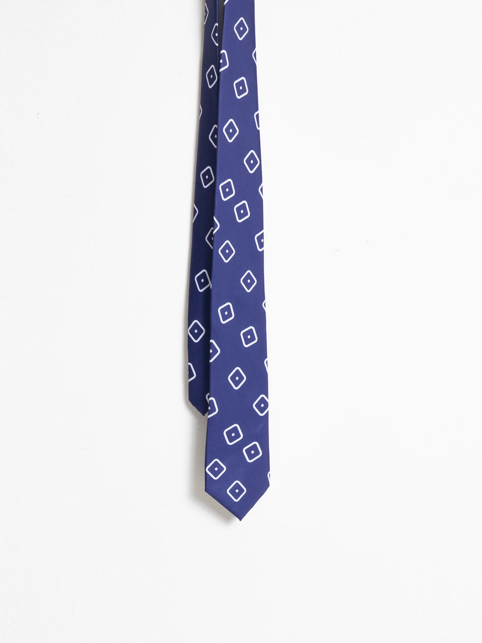 CORBATA ESTAMPADO GEOMETRICO AZUL TINTA - Image 2