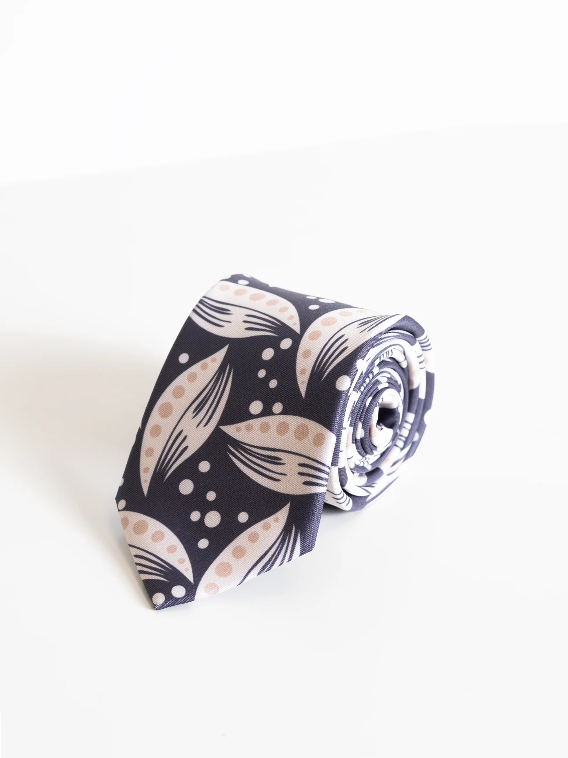 CORBATA MAXI ESTAMPADO HOJAS MARINO