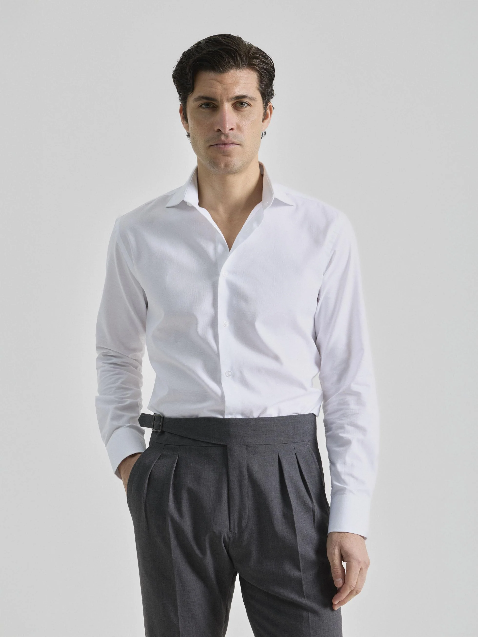 CAMISA VESTIR LISA BLANCA - Image 3
