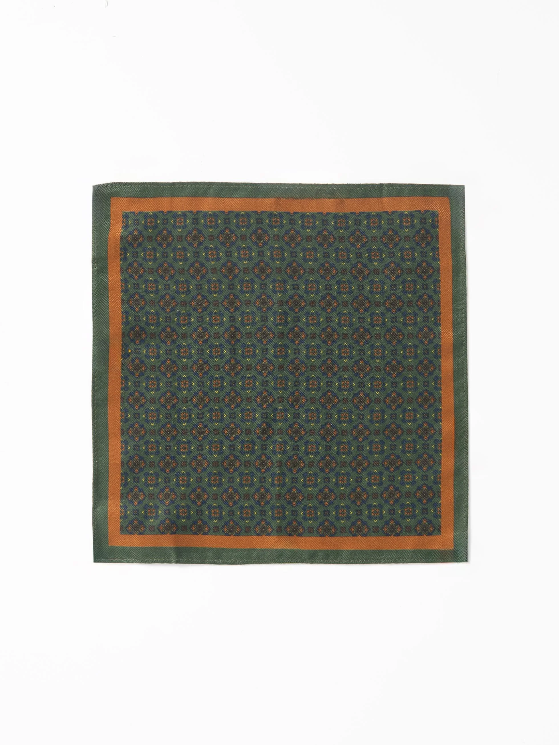 PAÑUELO DE BOLSILLO ESTAMPADO VERDE OSCURO