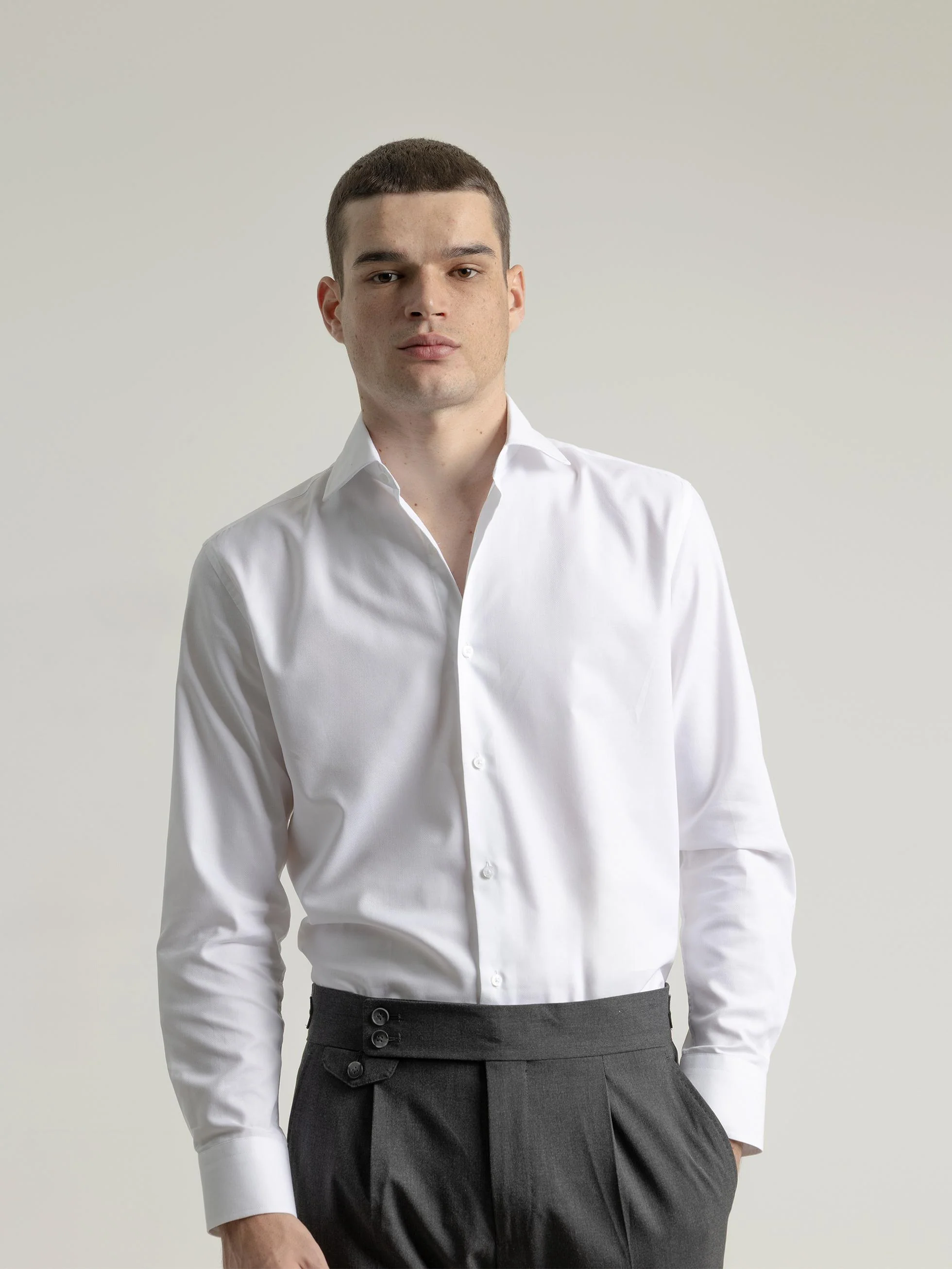 CAMISA VESTIR LISA BLANCA - Image 3