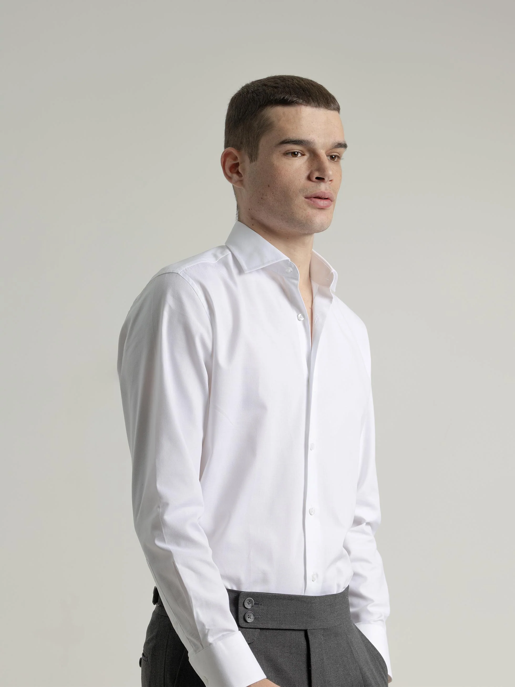 CAMISA VESTIR LISA BLANCA - Image 4