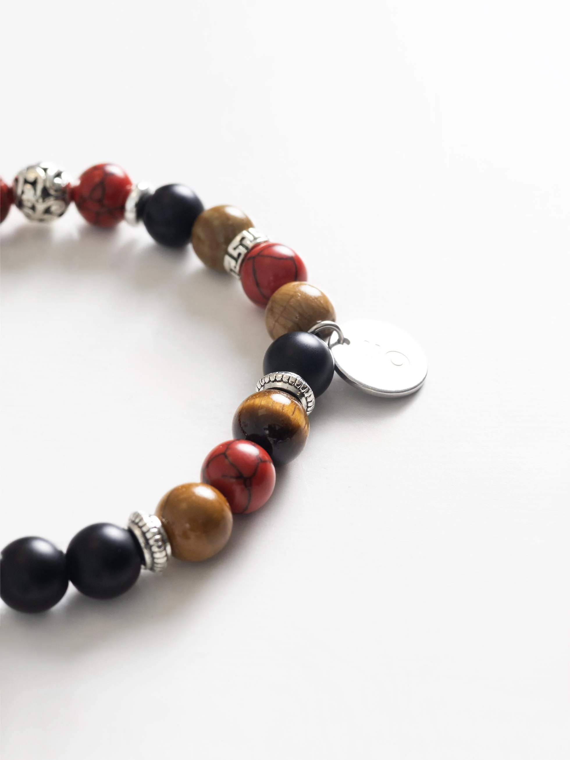 PULSERA PIEDRAS CARMIN