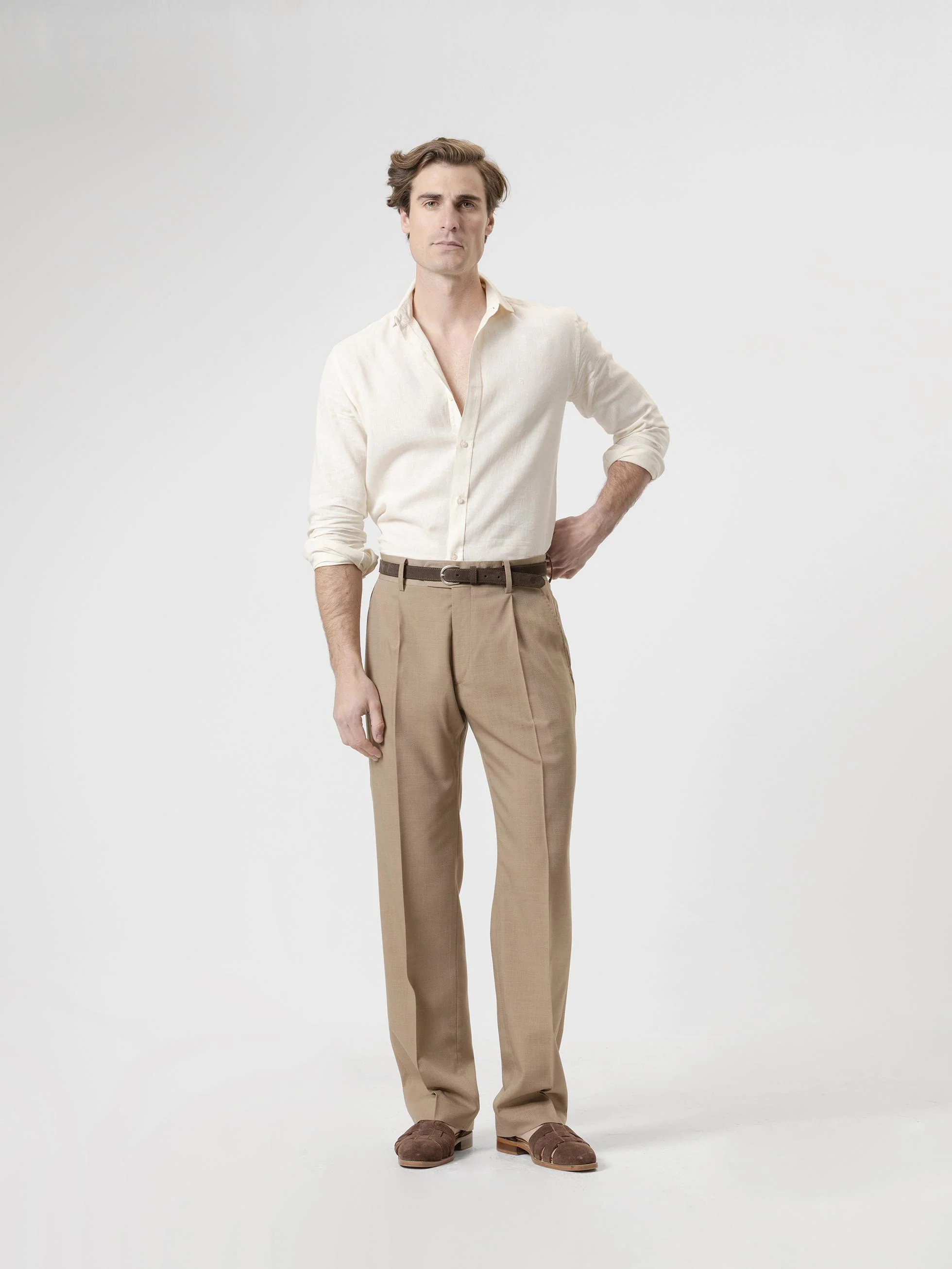 PANTALÓN WIDE FIT CAMEL - Image 4
