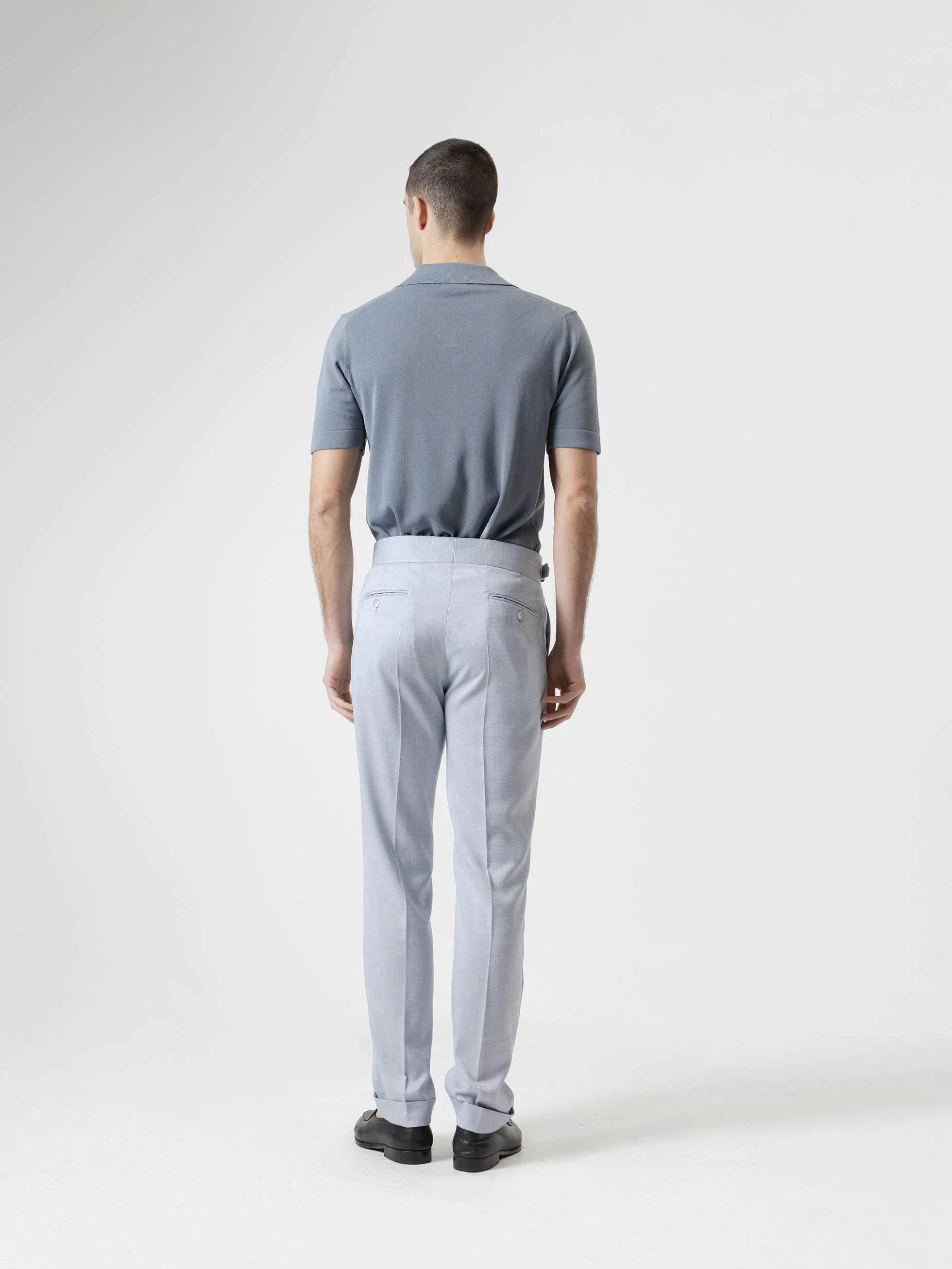 PANTALÓN GURKHA LINO CELESTE - Image 5