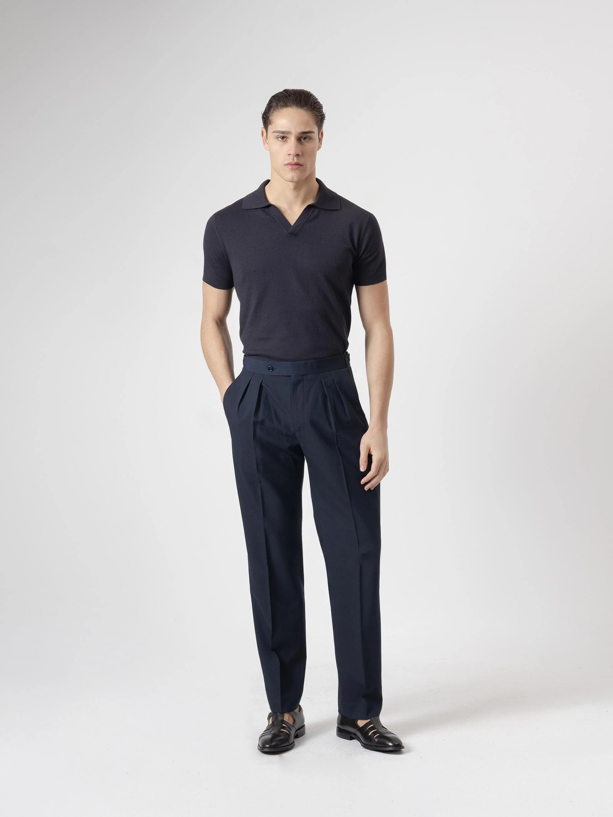 PANTALÓN ALTO RELAXED FIT MARINO - Image 4