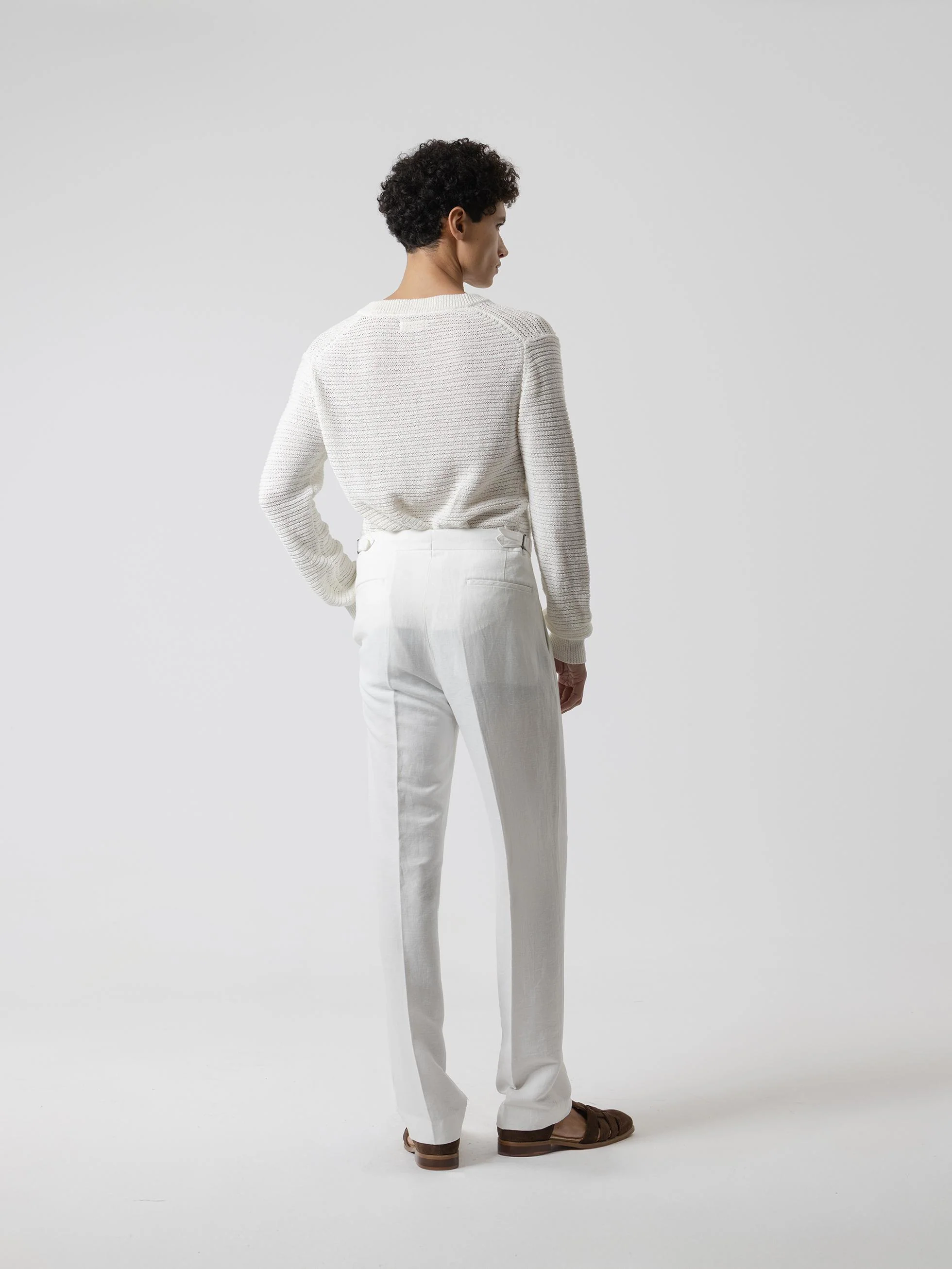 PANTALÓN LINO RELAXED FIT BLANCO - Image 5