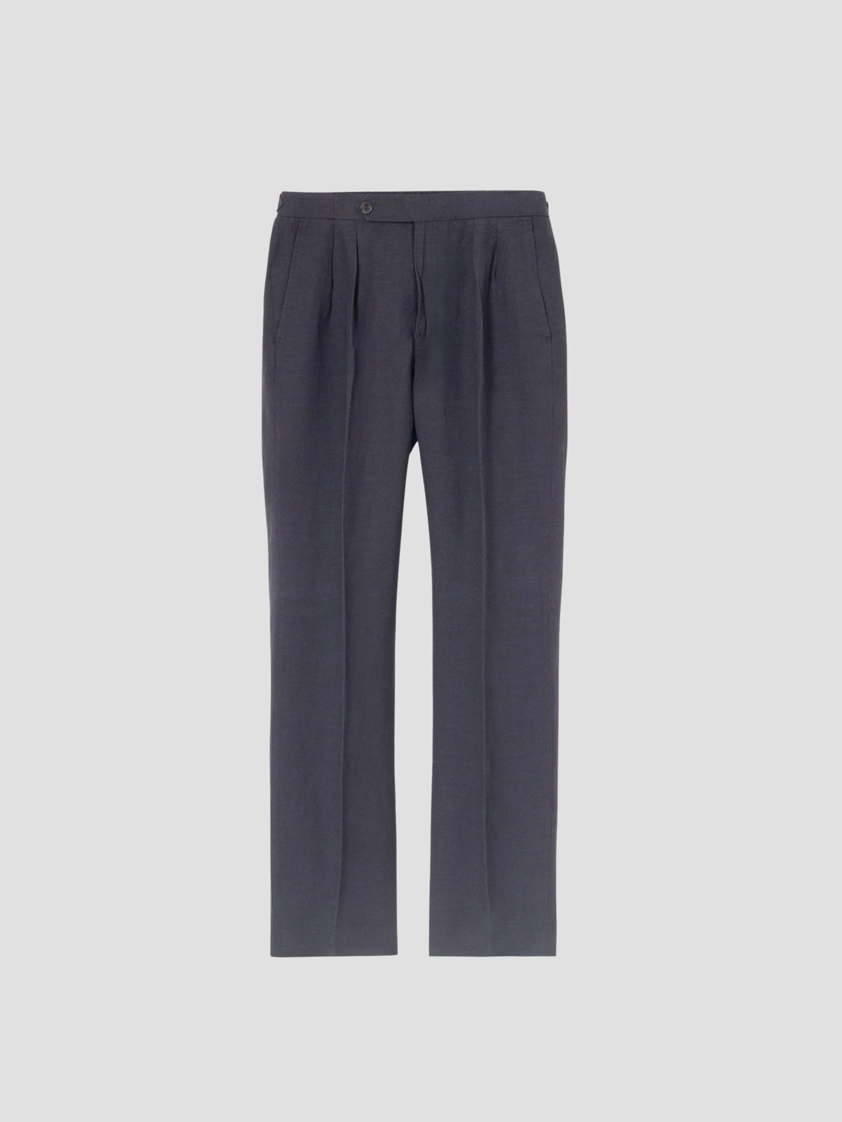 PANTALÓN LINO RELAXED FIT AZUL MARINO