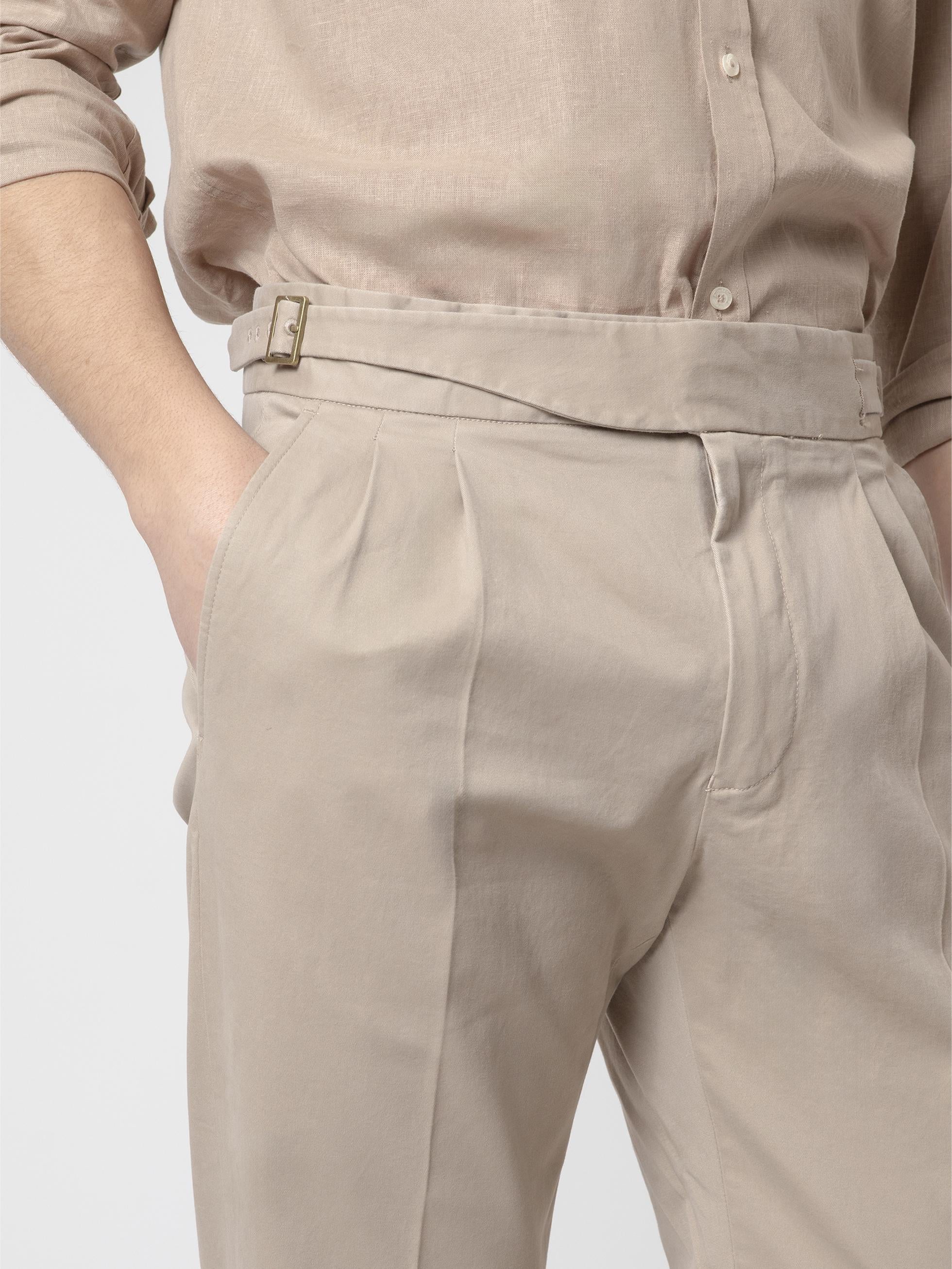 PANTALÓN GURKHA ALGODÓN MARRÓN CLARO - Image 2