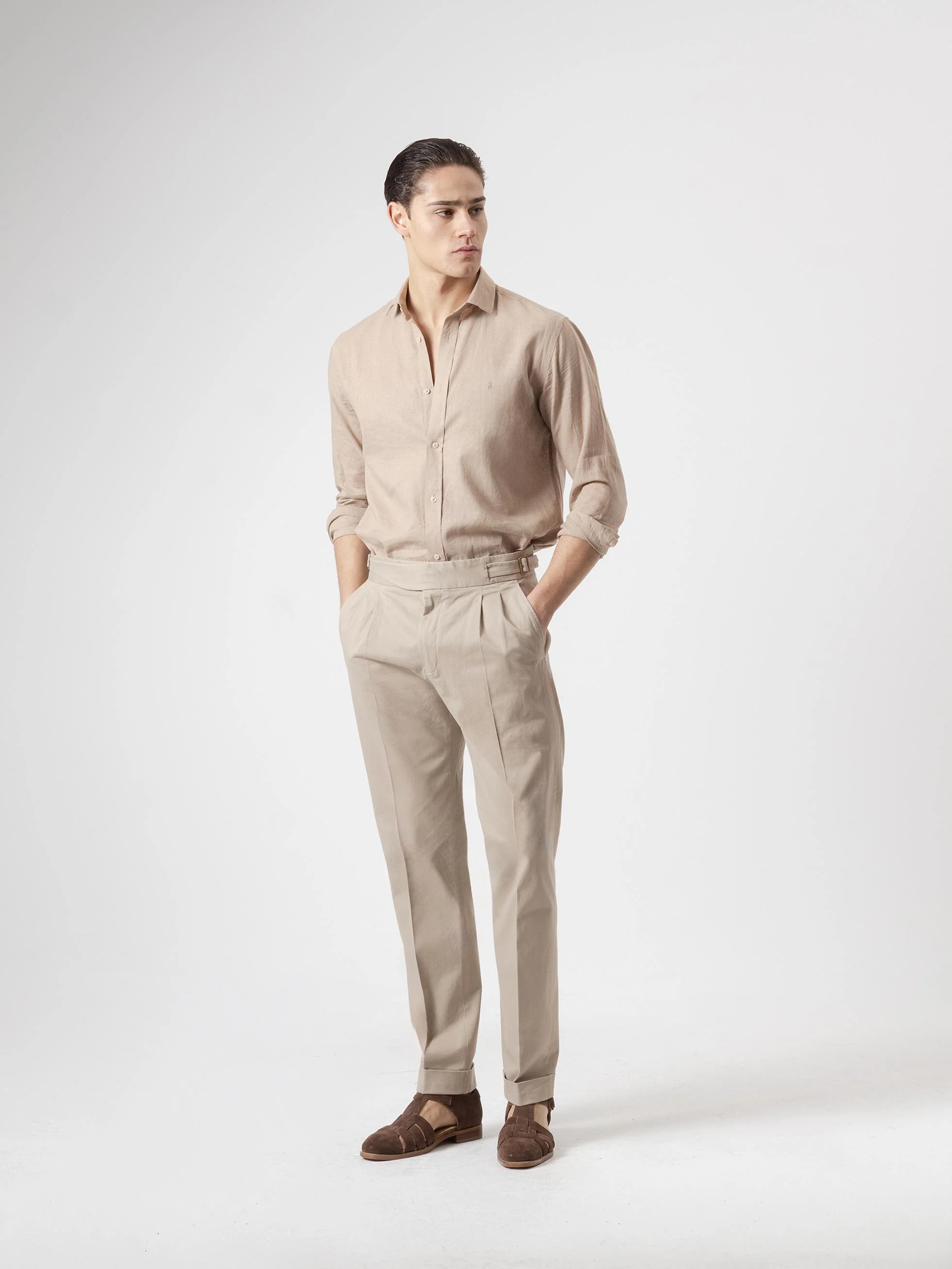 PANTALÓN GURKHA ALGODÓN MARRÓN CLARO - Image 4