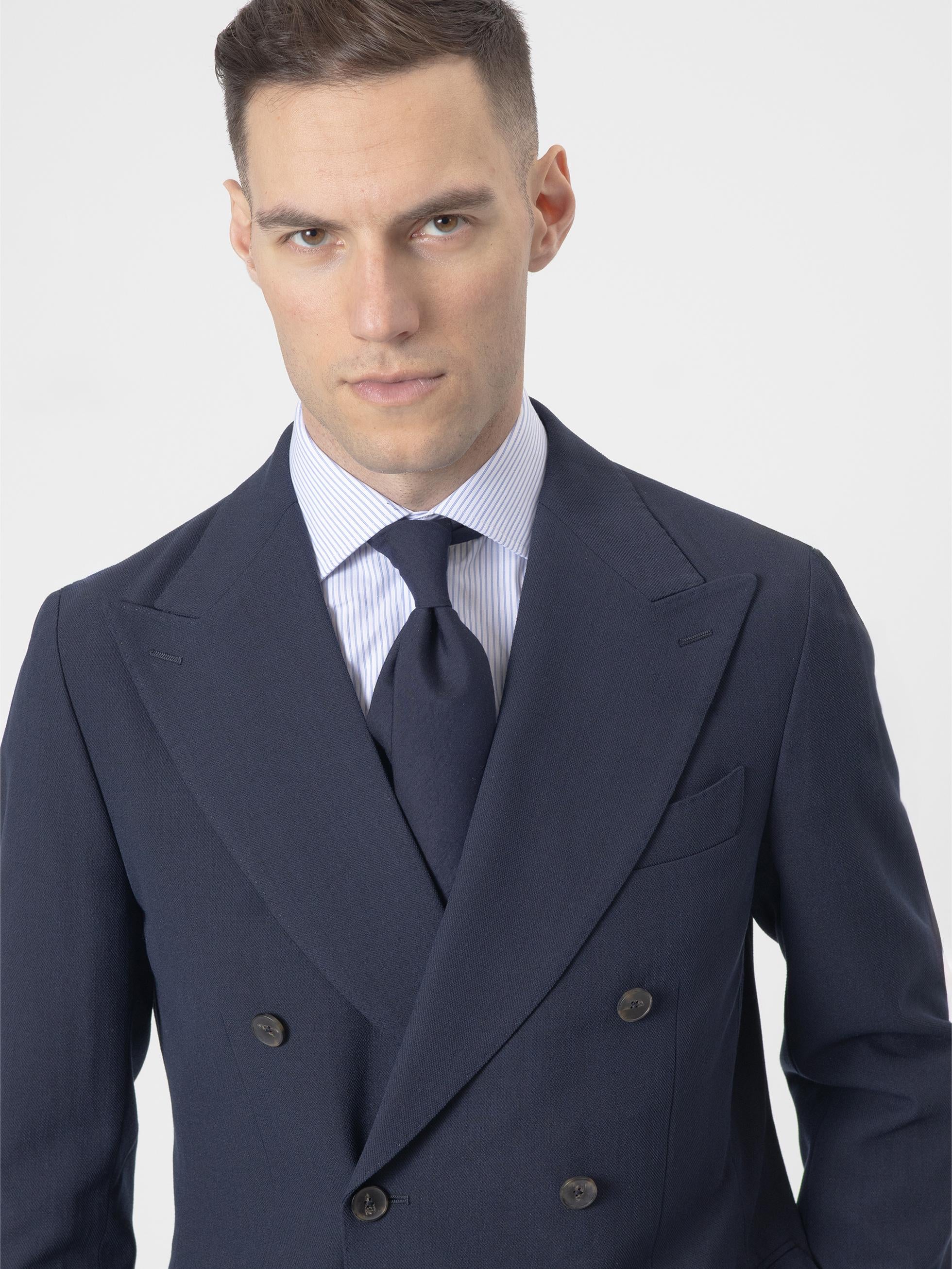 TRAJE CRUZADO LANA FRÍA MARINO - Image 2