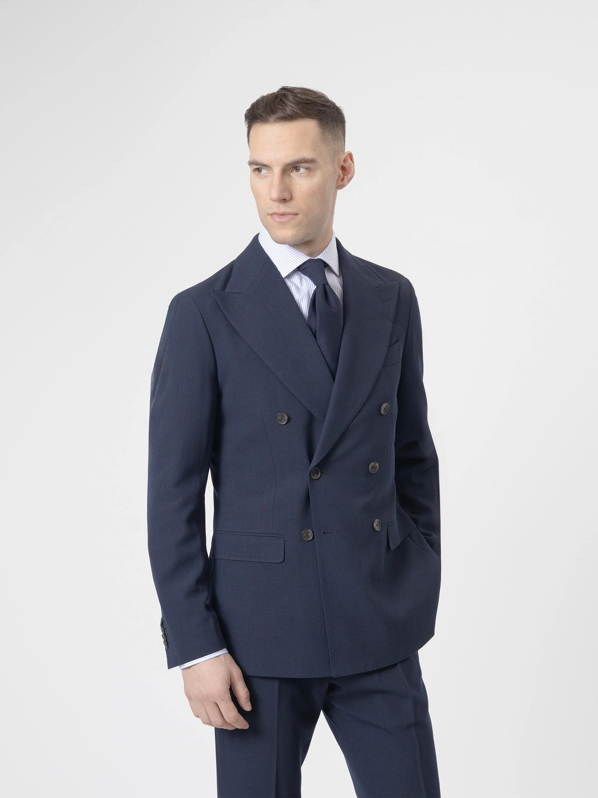 TRAJE CRUZADO LANA FRÍA MARINO - Image 3