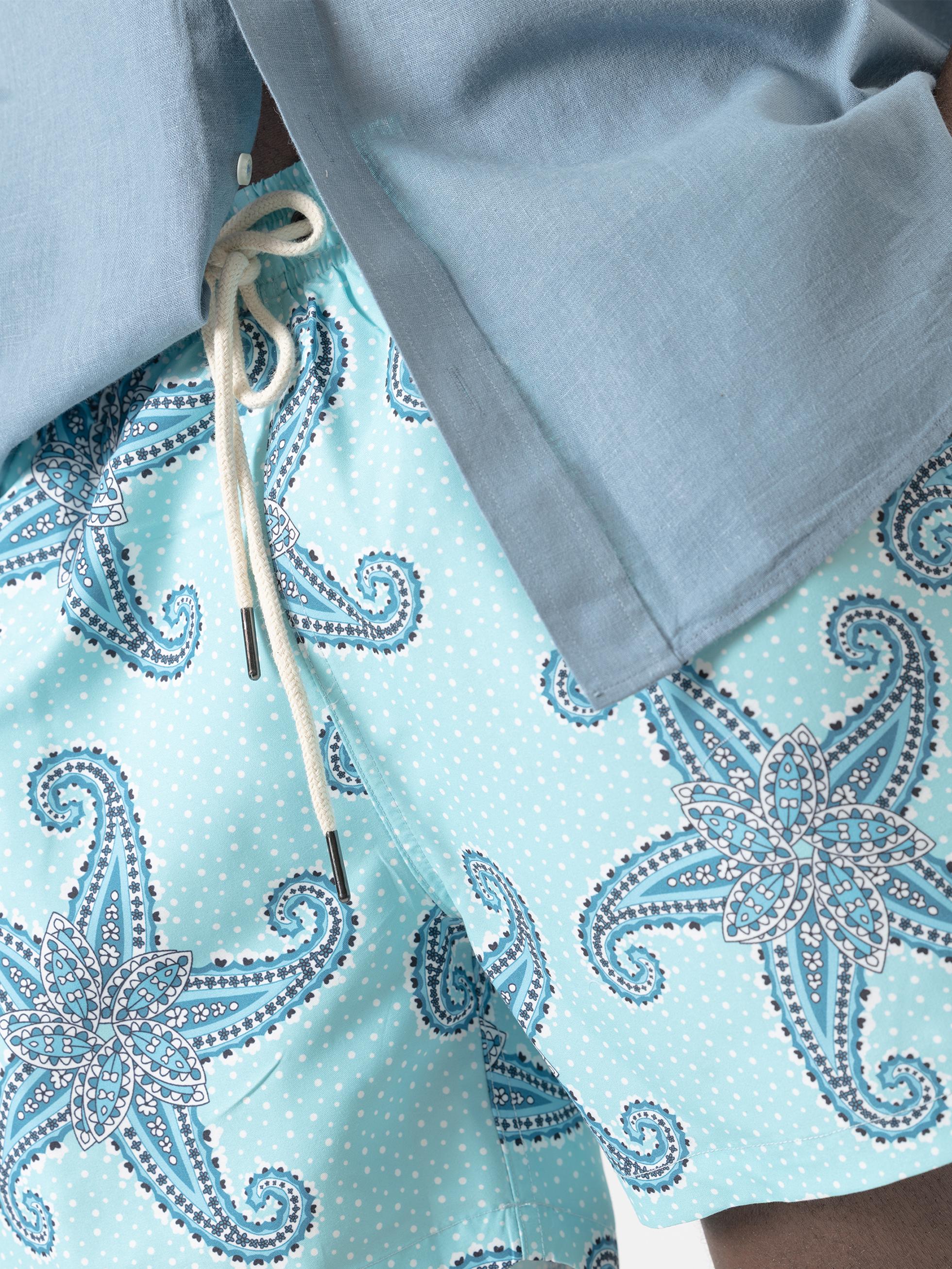 BAÑADOR ESTAMPADO MARINO TURQUESA - Image 3