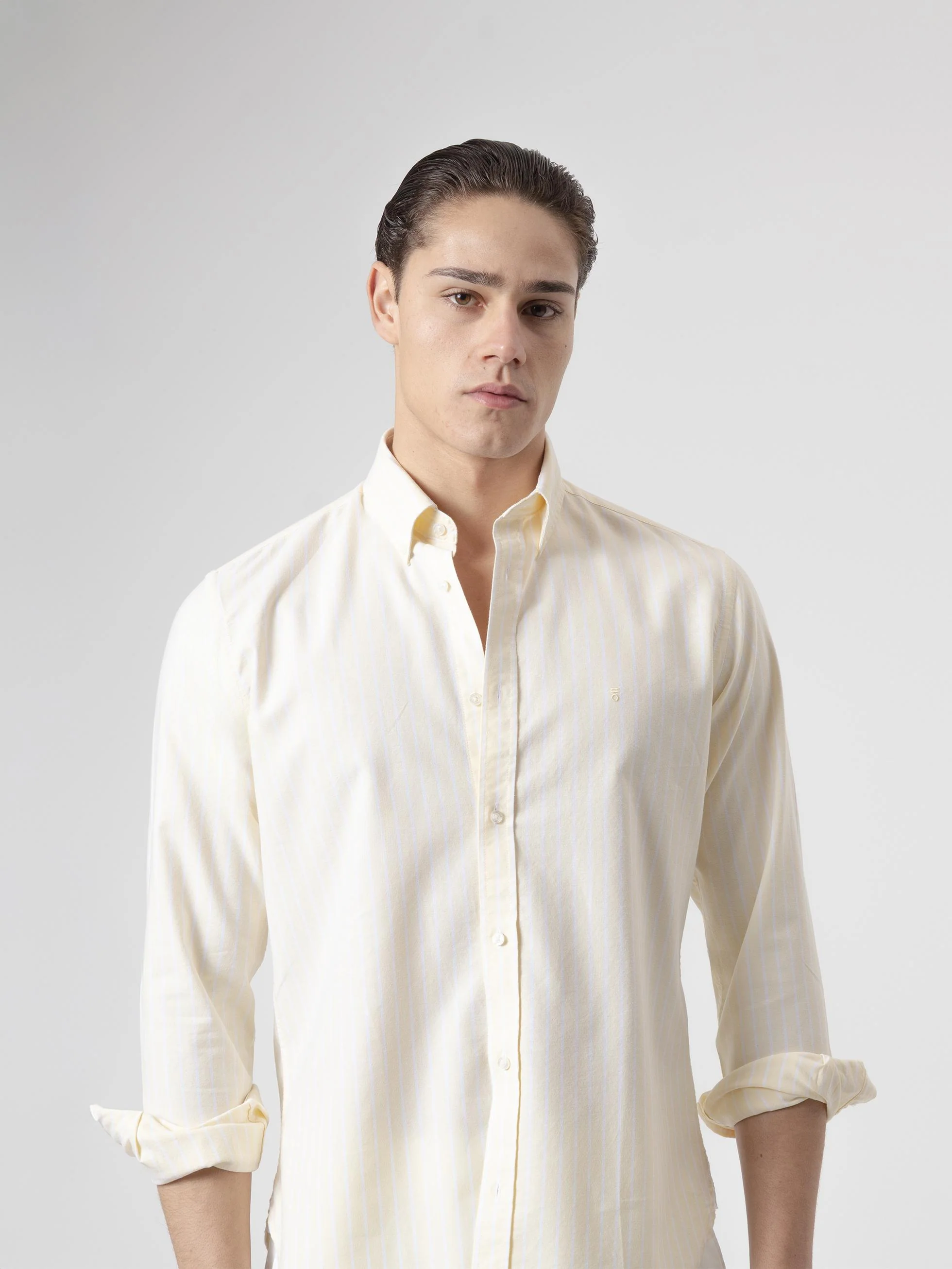 CAMISA ALGODÓN RAYAS AMARILLA - Image 4