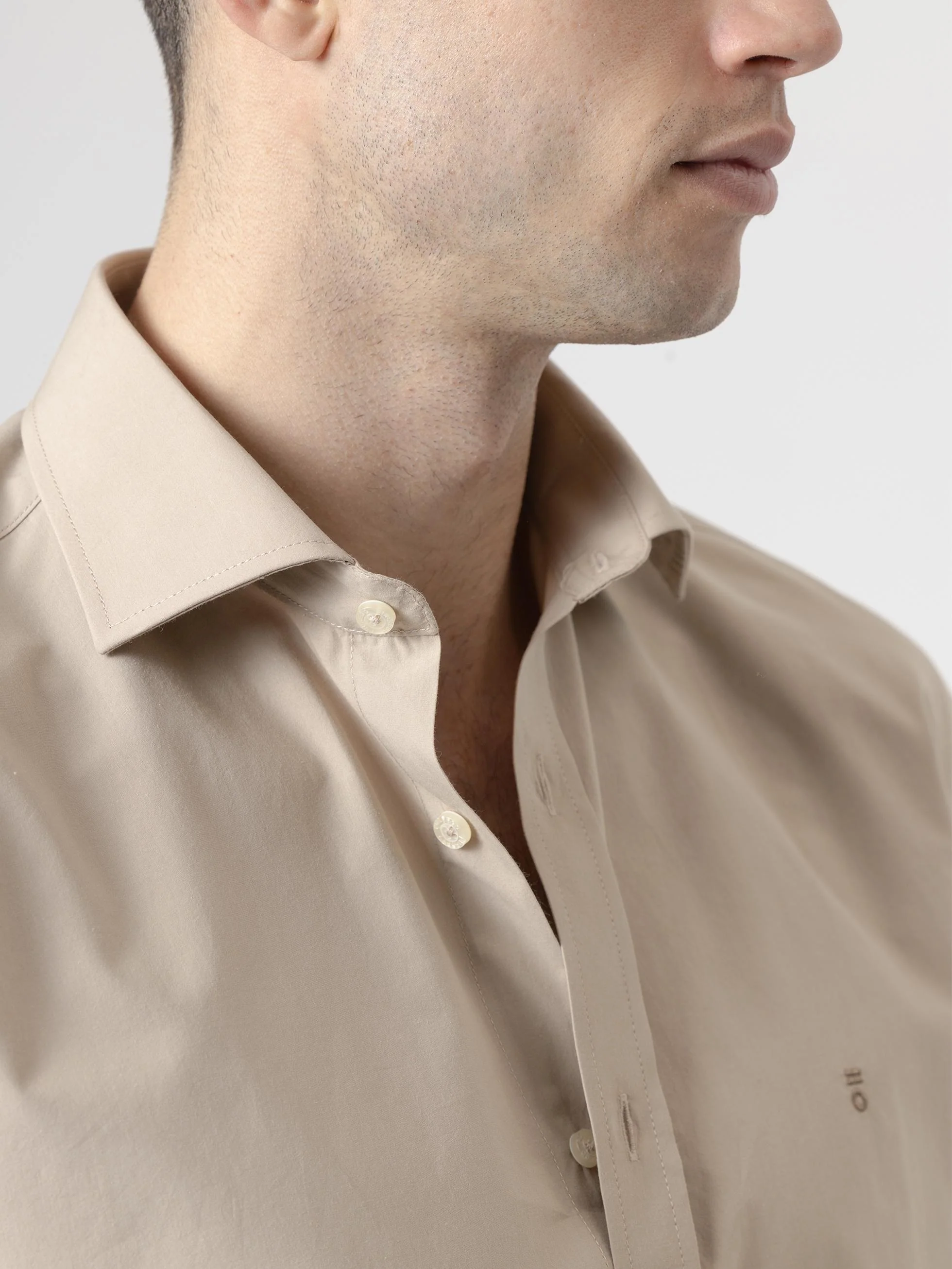 CAMISA ALGODÓN BEIGE - Image 2