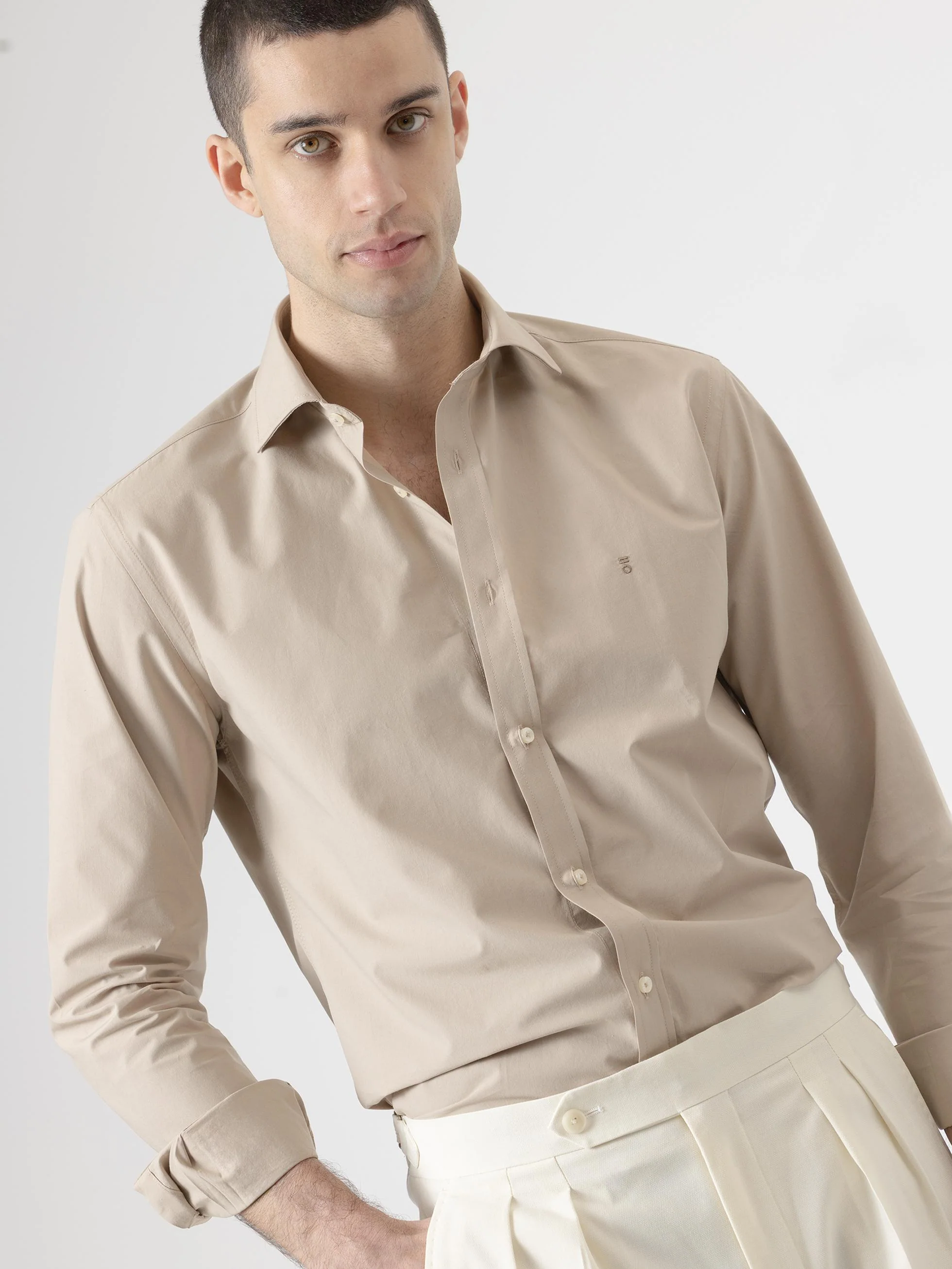CAMISA ALGODÓN BEIGE - Image 3