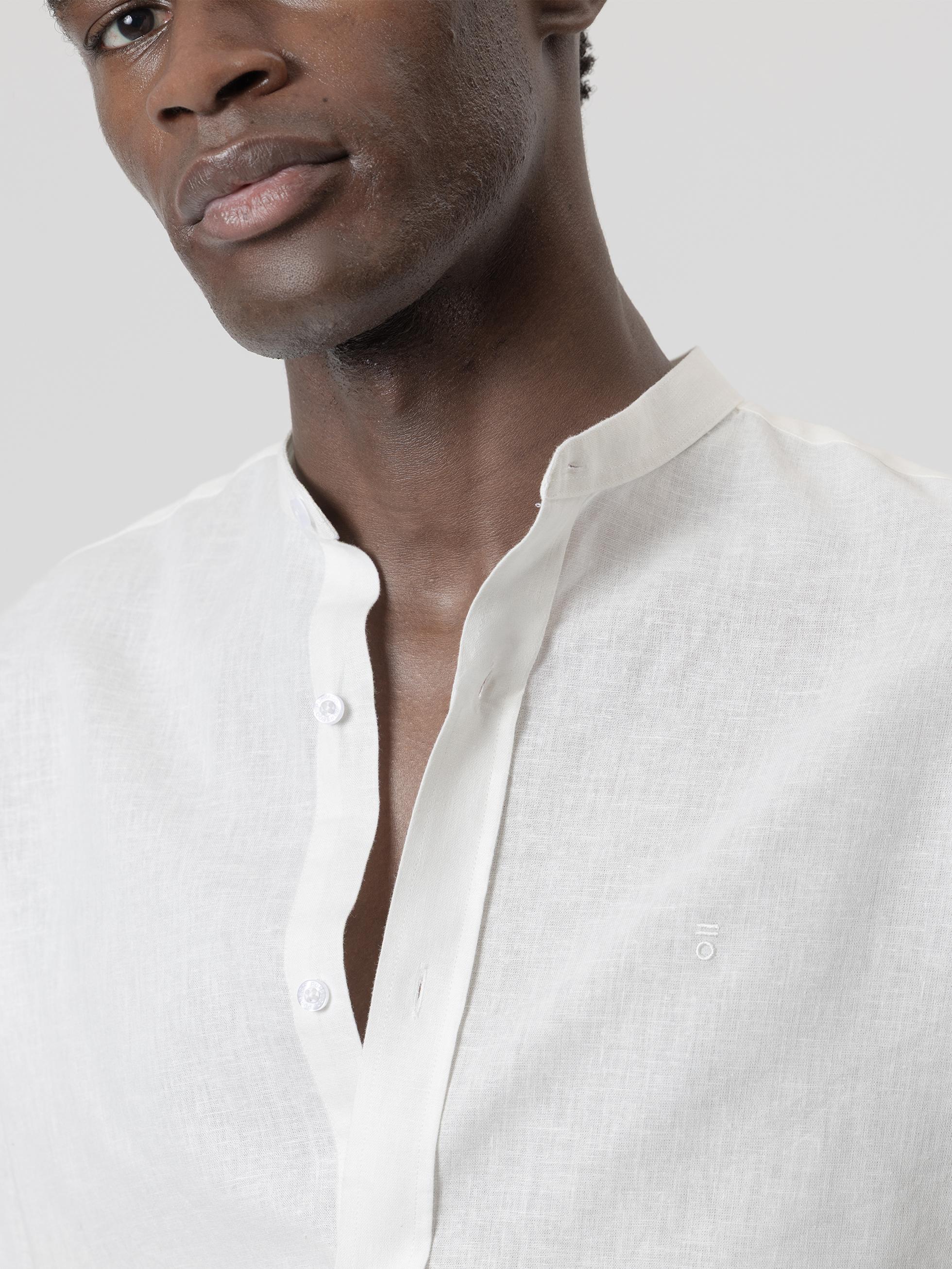 CAMISA CUELLO MAO LINO BLANCO - Image 2
