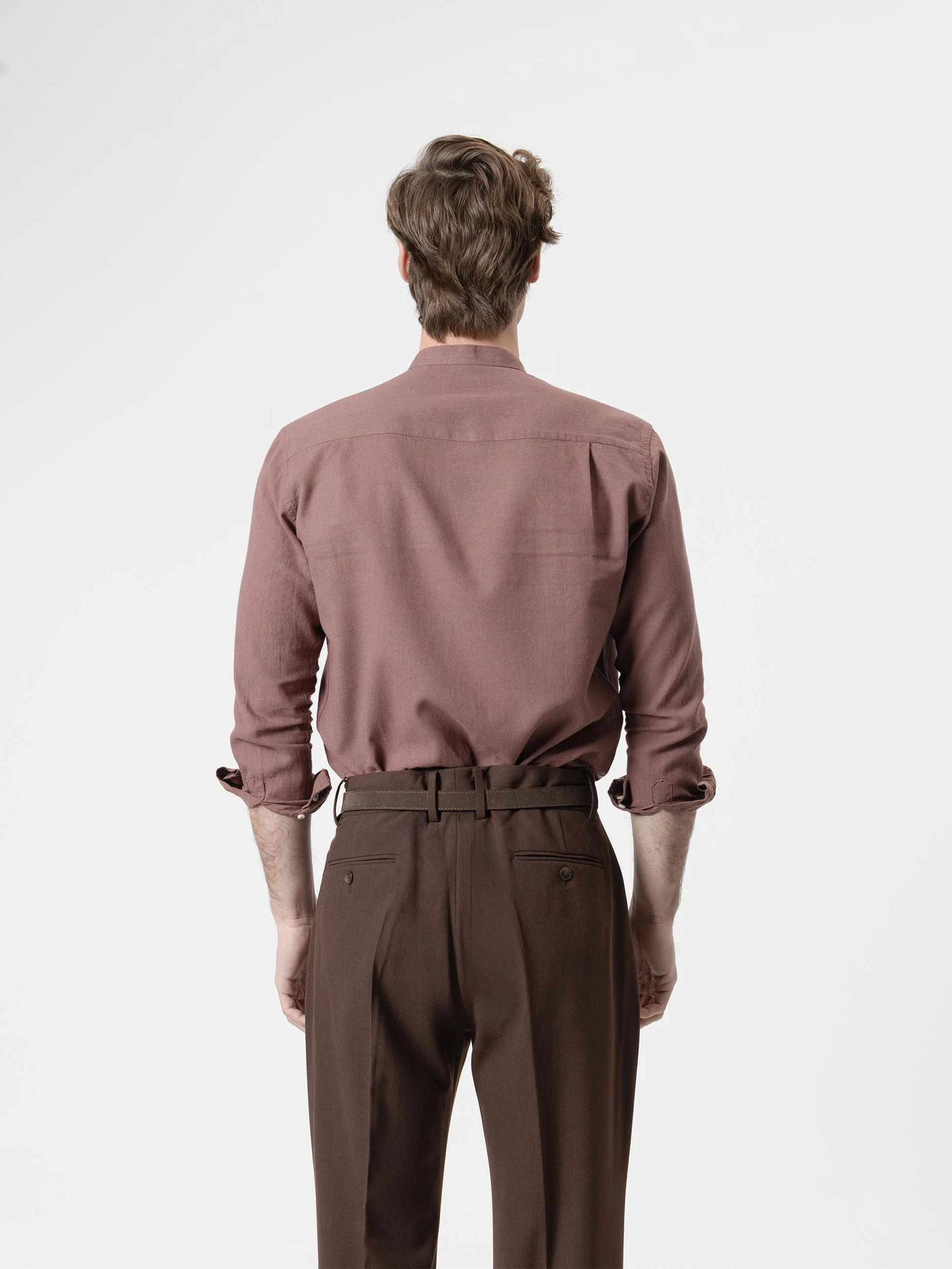 CAMISA CUELLO MAO LINO CHOCOLATE - Image 5