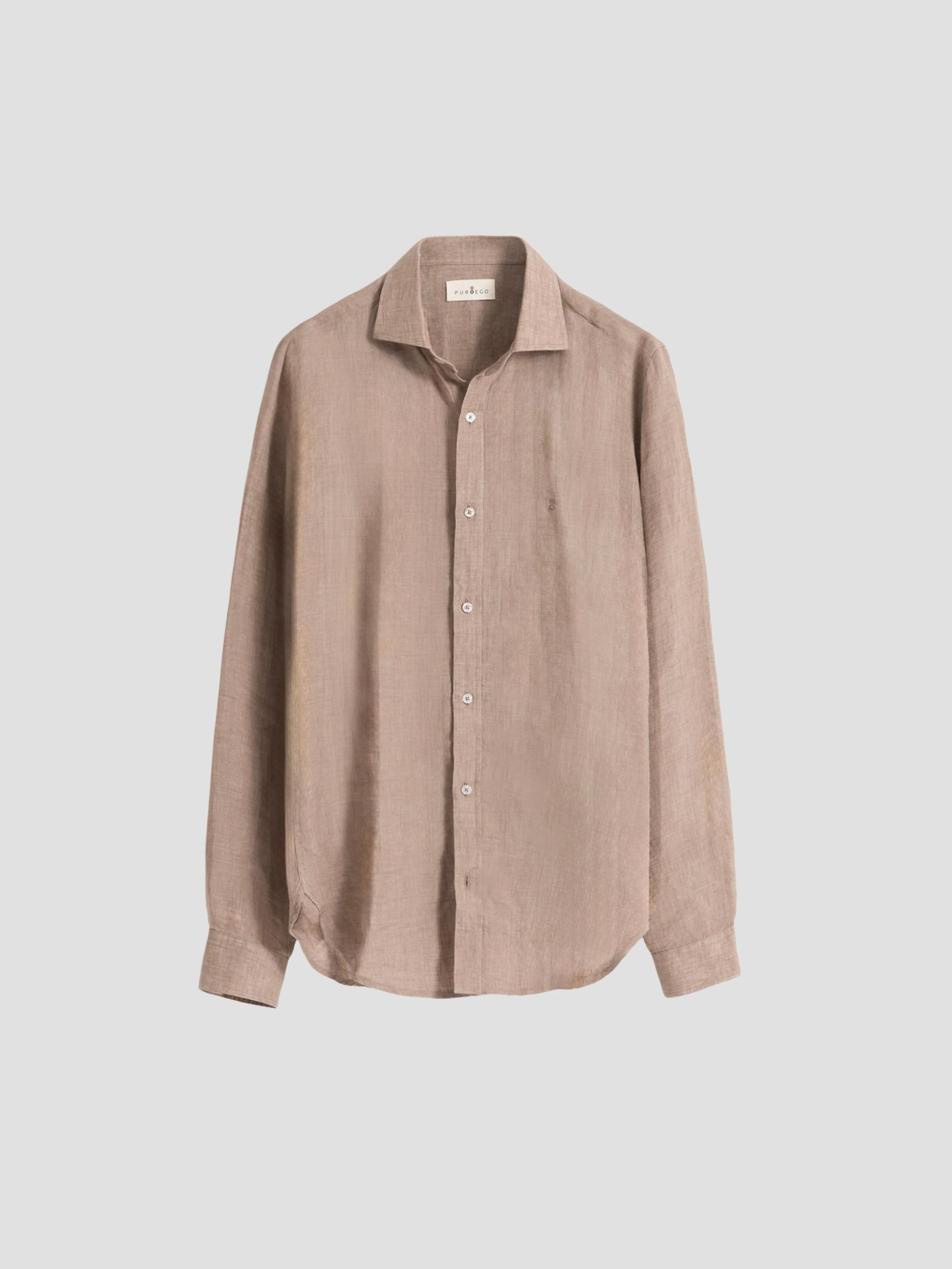 CAMISA LINO MARRÓN