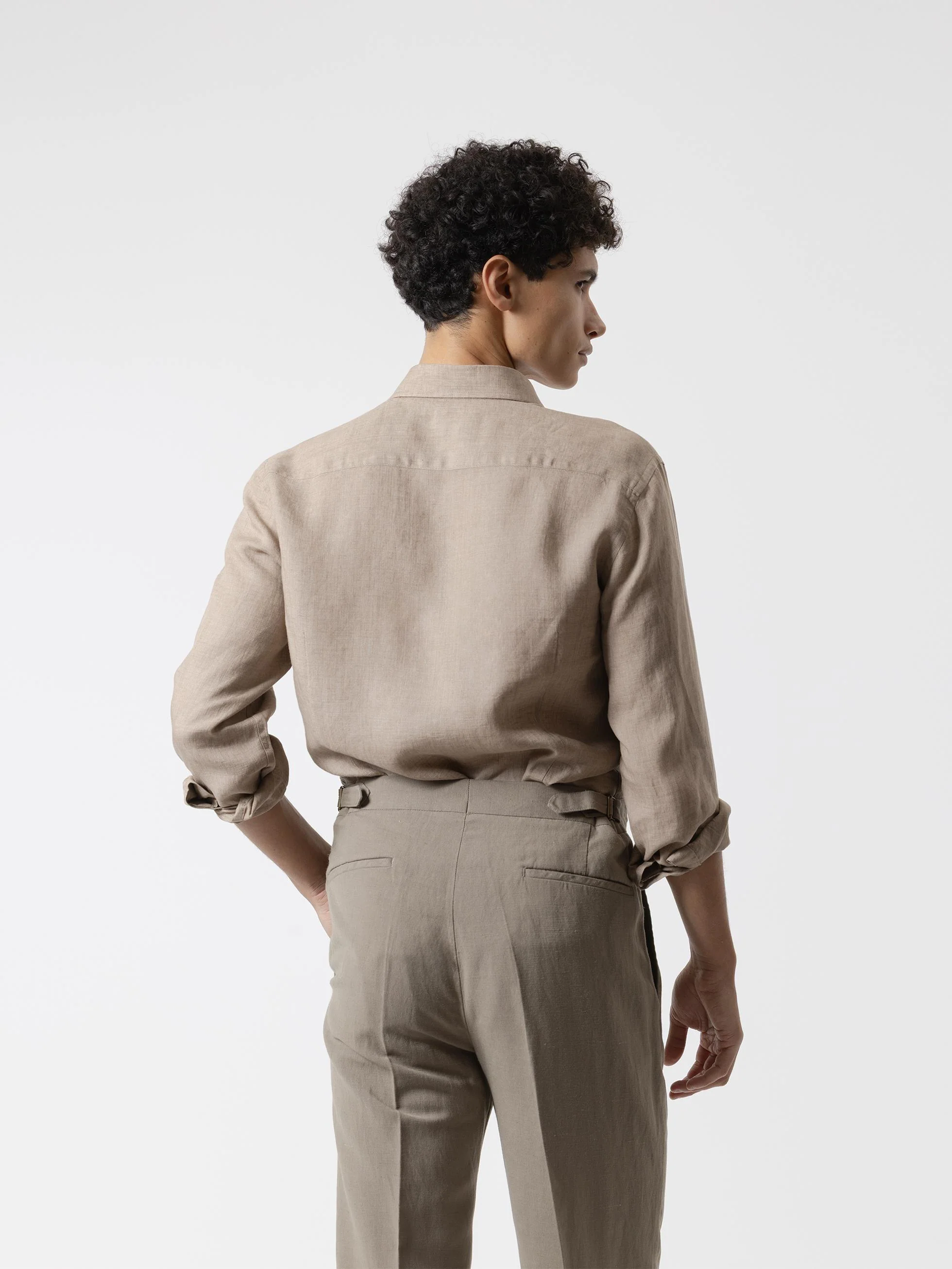 CAMISA LINO MARRÓN - Image 5