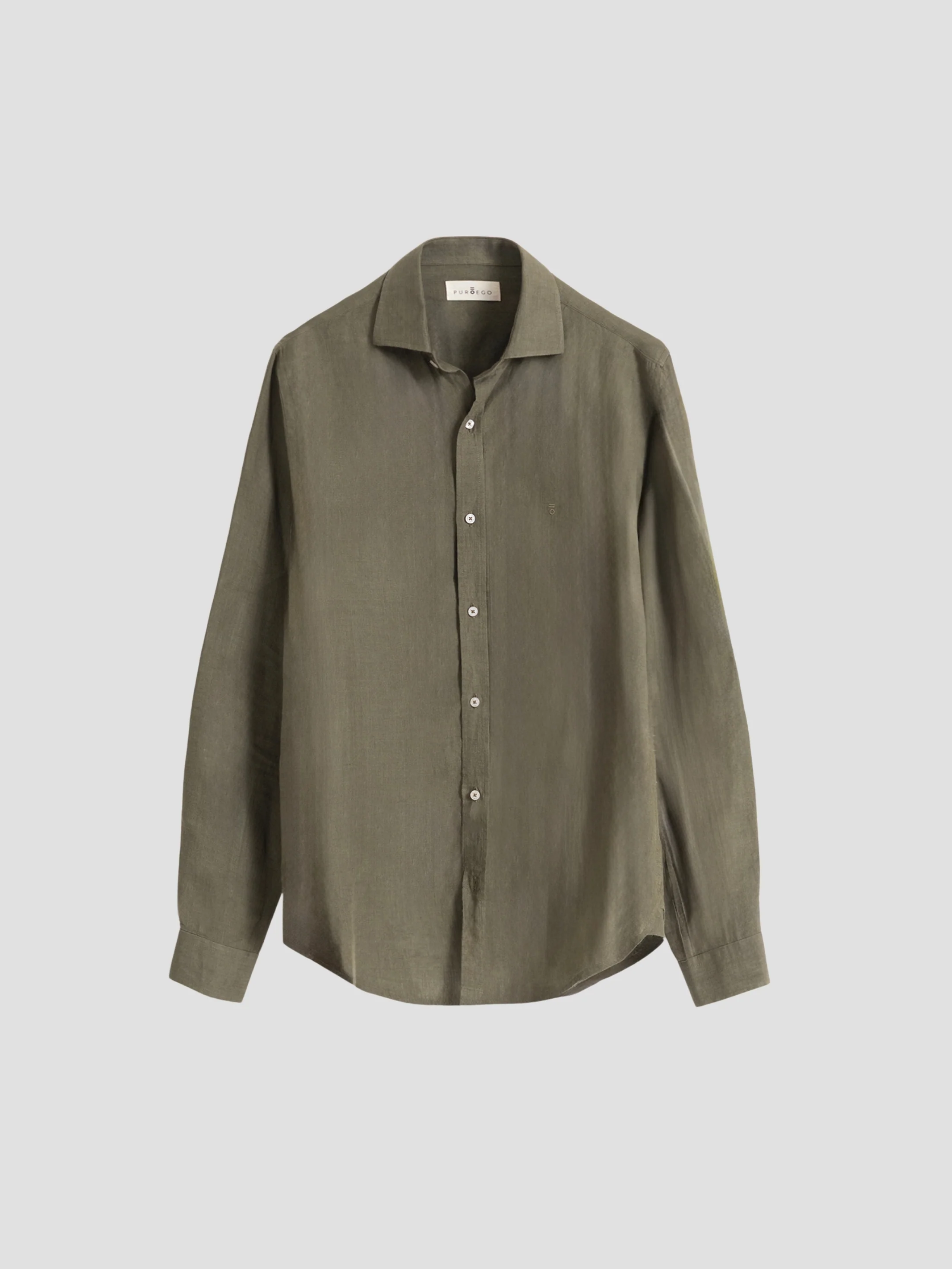 CAMISA LINO VERDE MILITAR