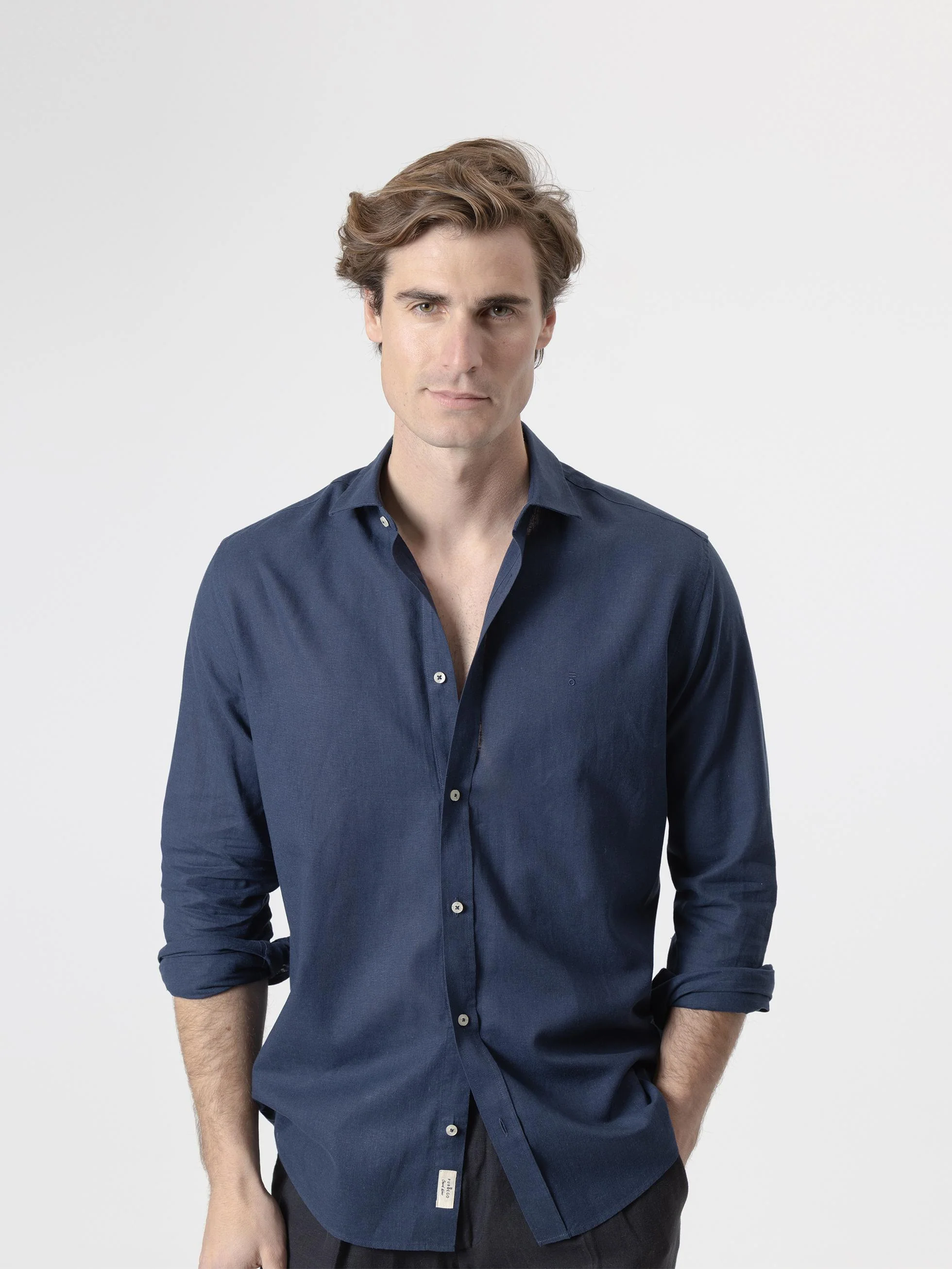 CAMISA LINO MARINO - Image 3