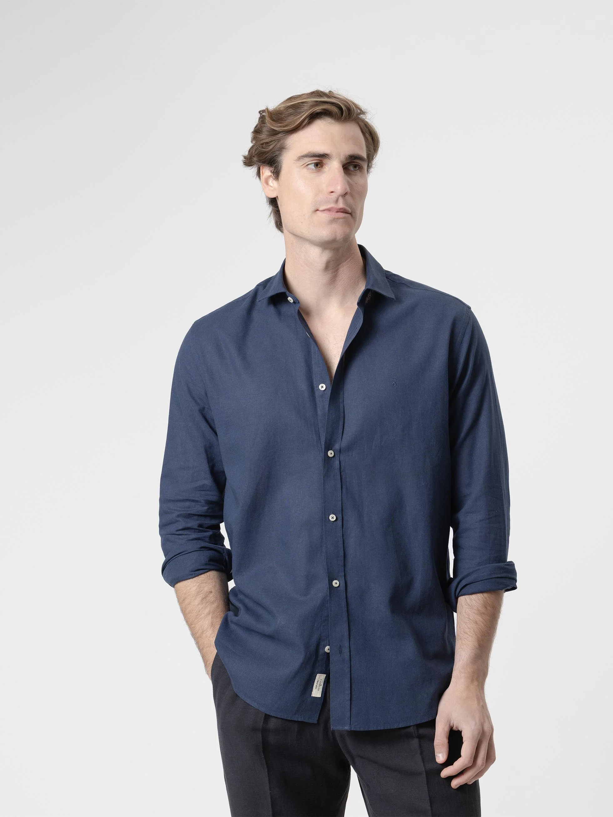 CAMISA LINO MARINO - Image 4
