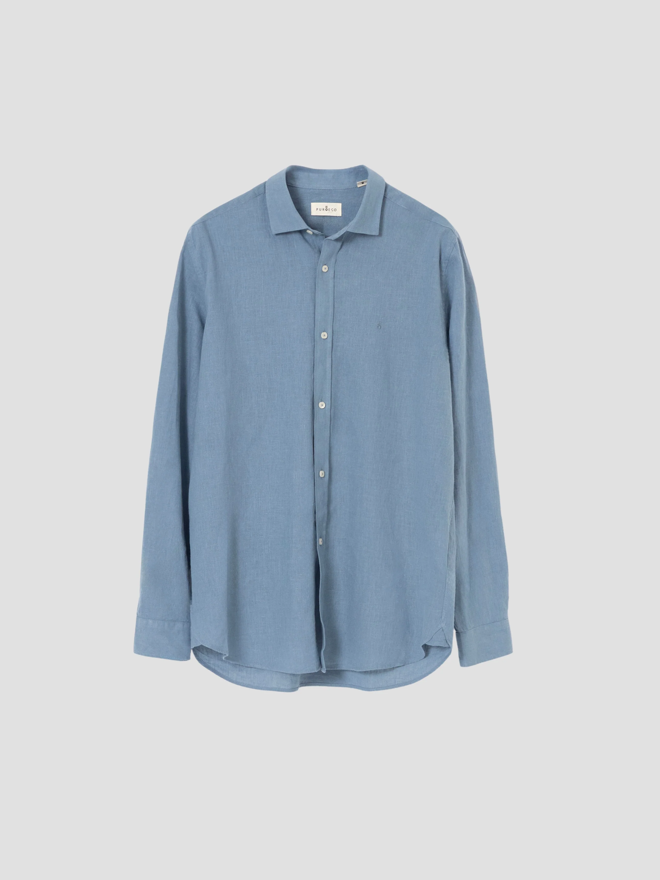 CAMISA LINO AZUL PORCELANA