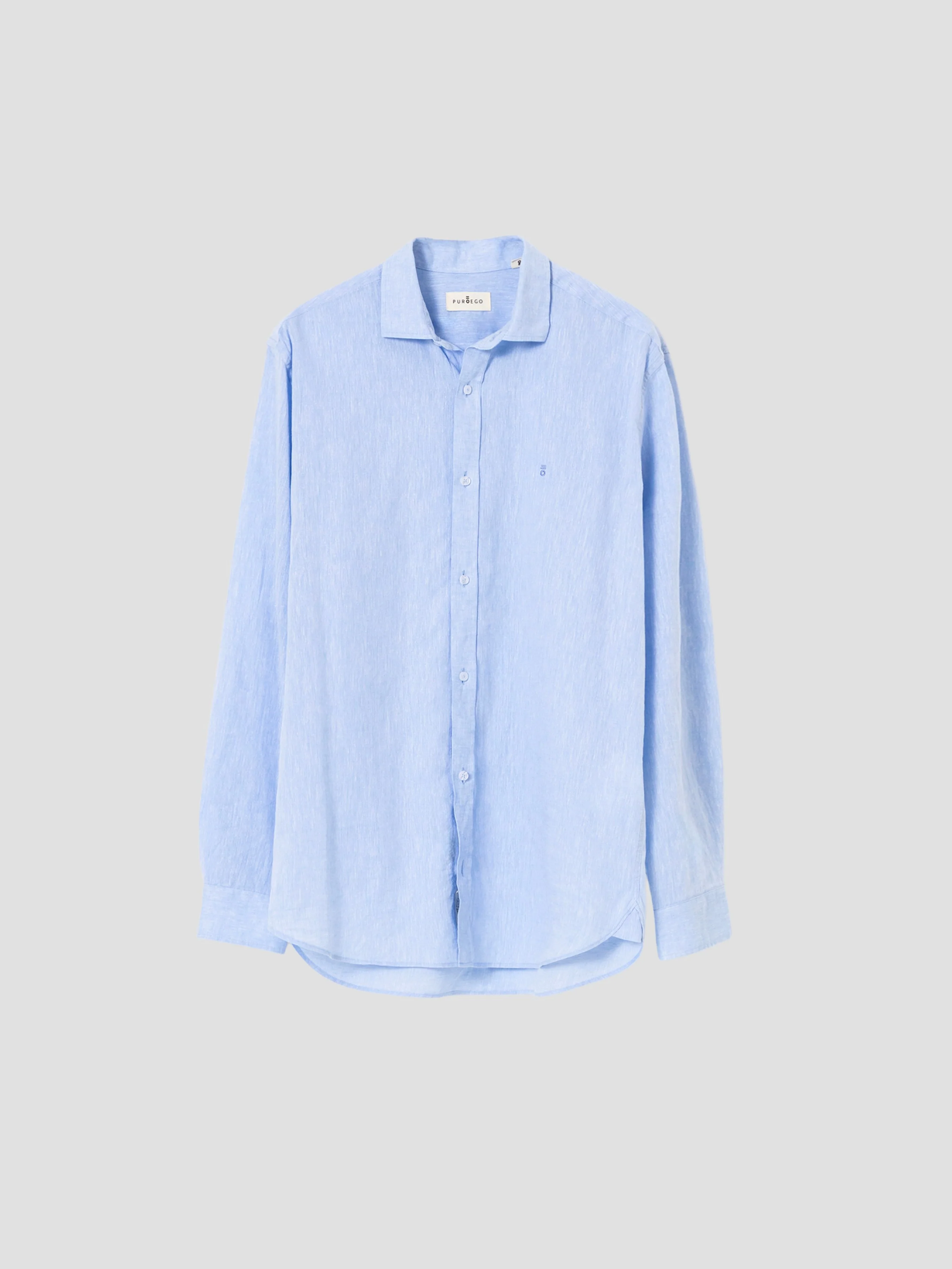 CAMISA LINO CELESTE