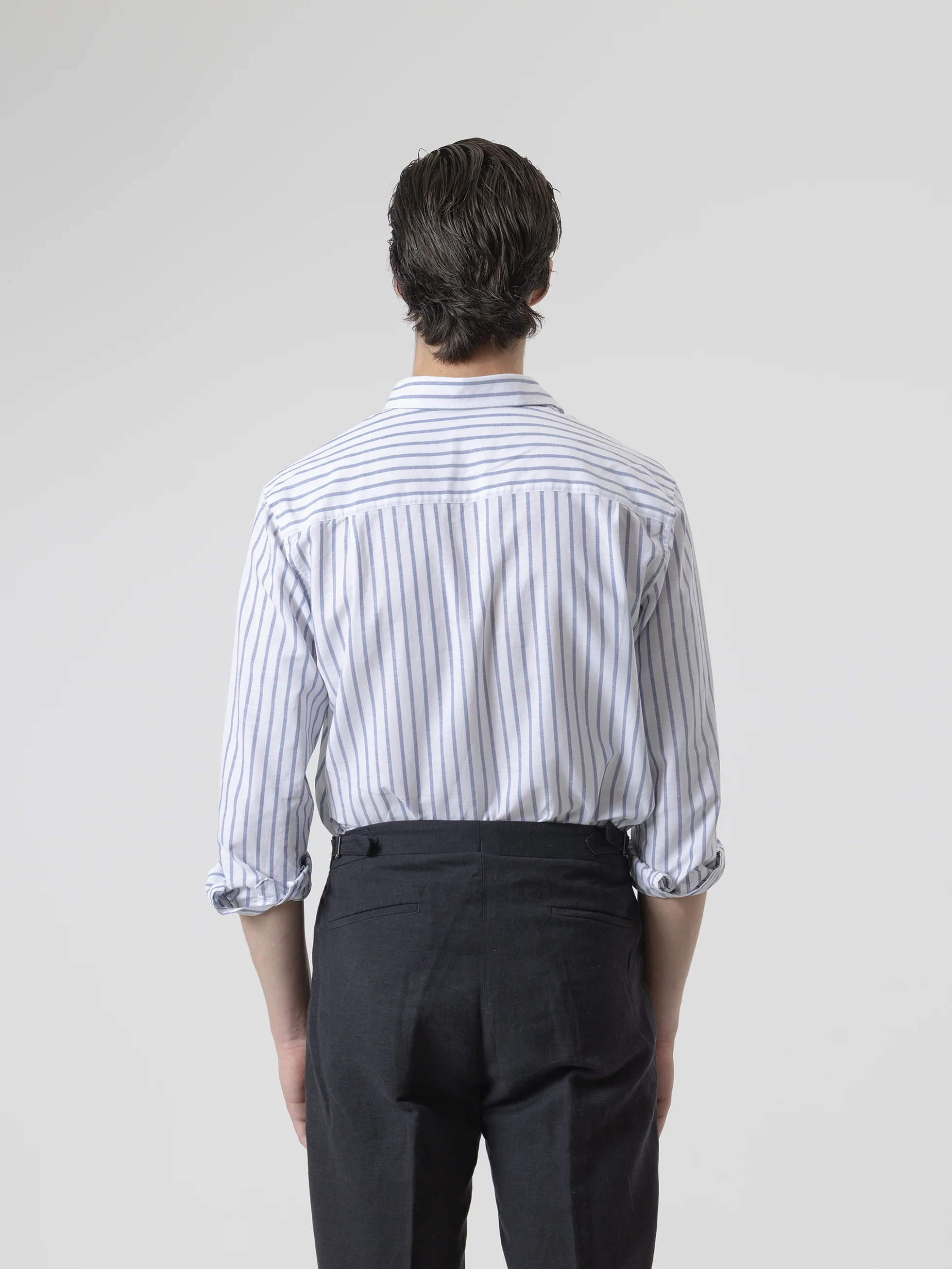CAMISA RAYAS LINO AZUL - Image 5