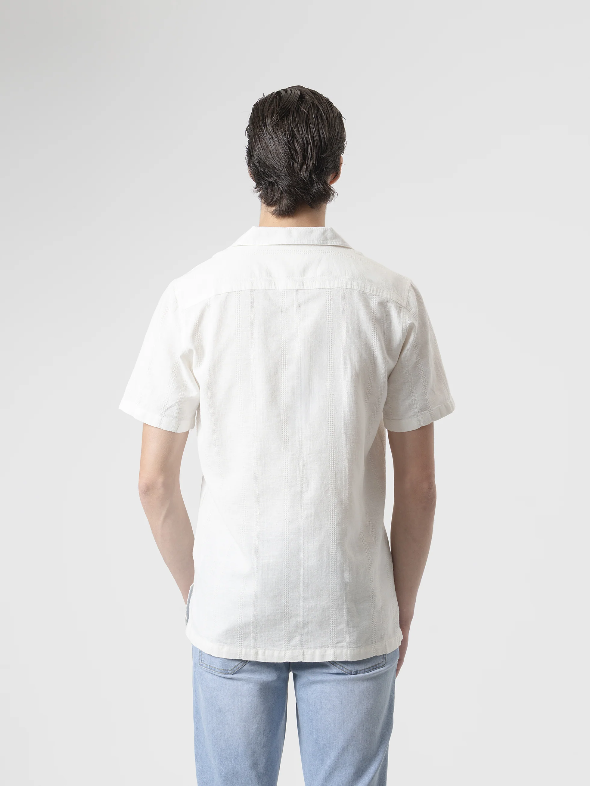CAMISA BORDADOS LINO BLANCA - Image 5