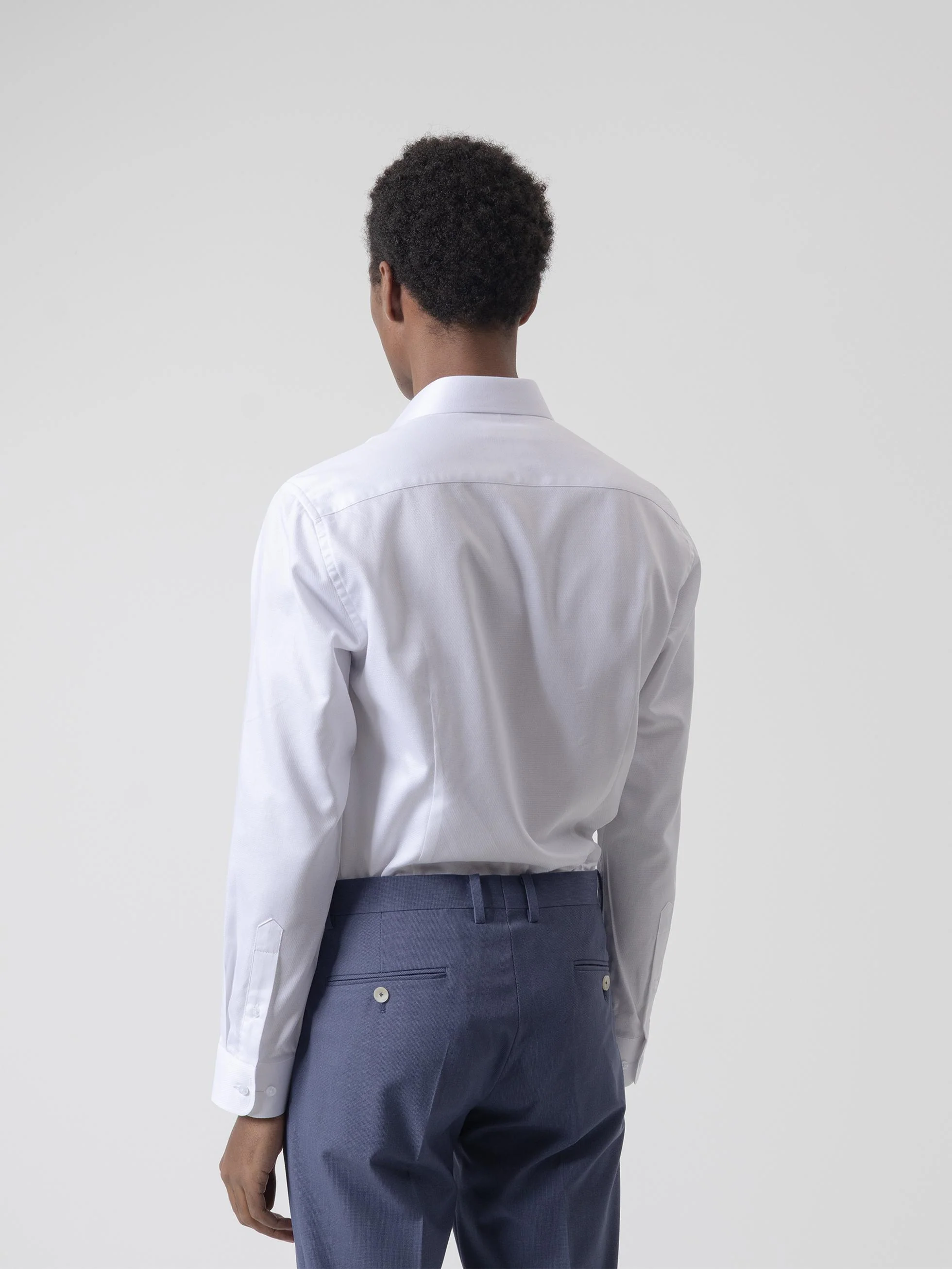 CAMISA VESTIR DOBBY BLANCA - Image 5