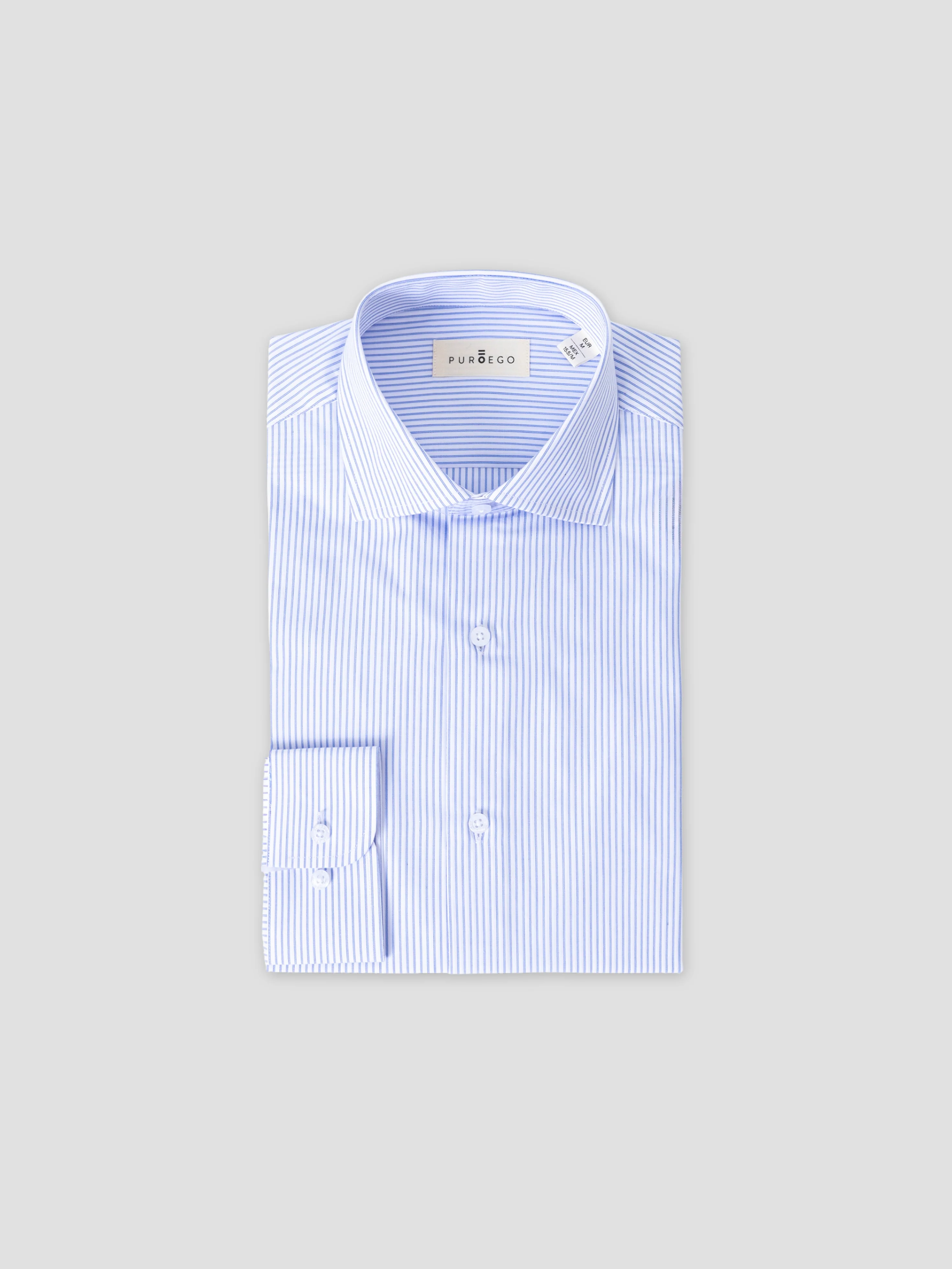 CAMISA VESTIR MIL RAYAS AZUL