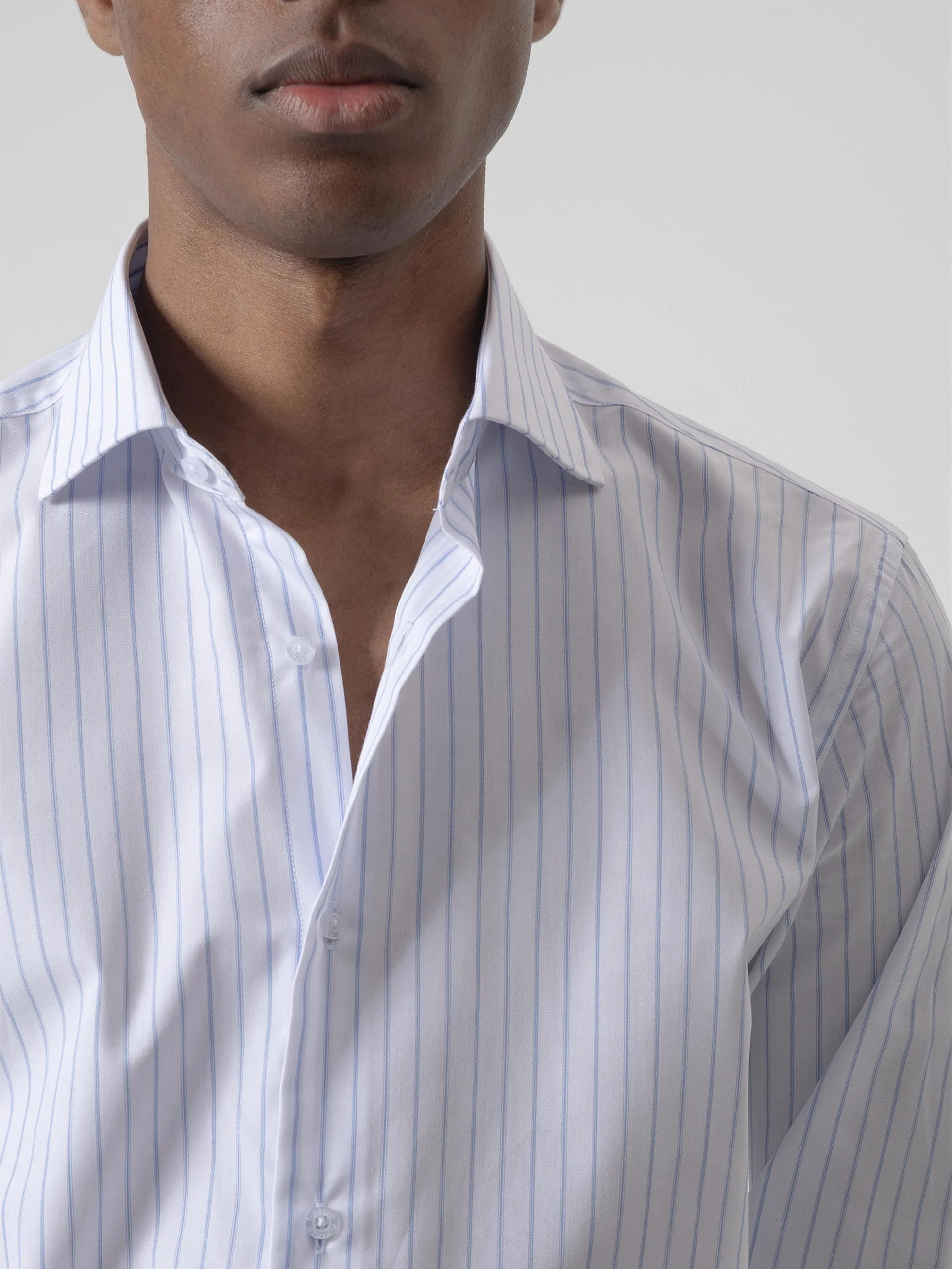 CAMISA VESTIR RAYAS AZUL - Image 2