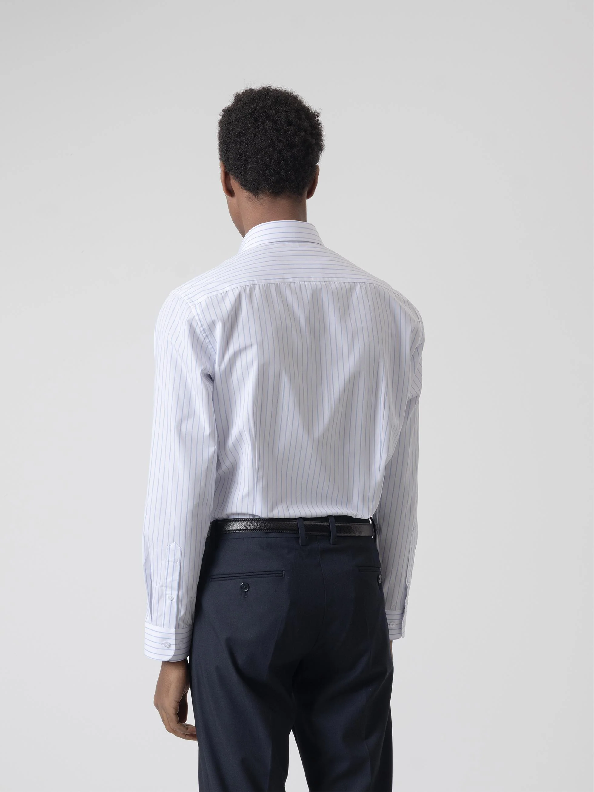CAMISA VESTIR RAYAS AZUL - Image 5