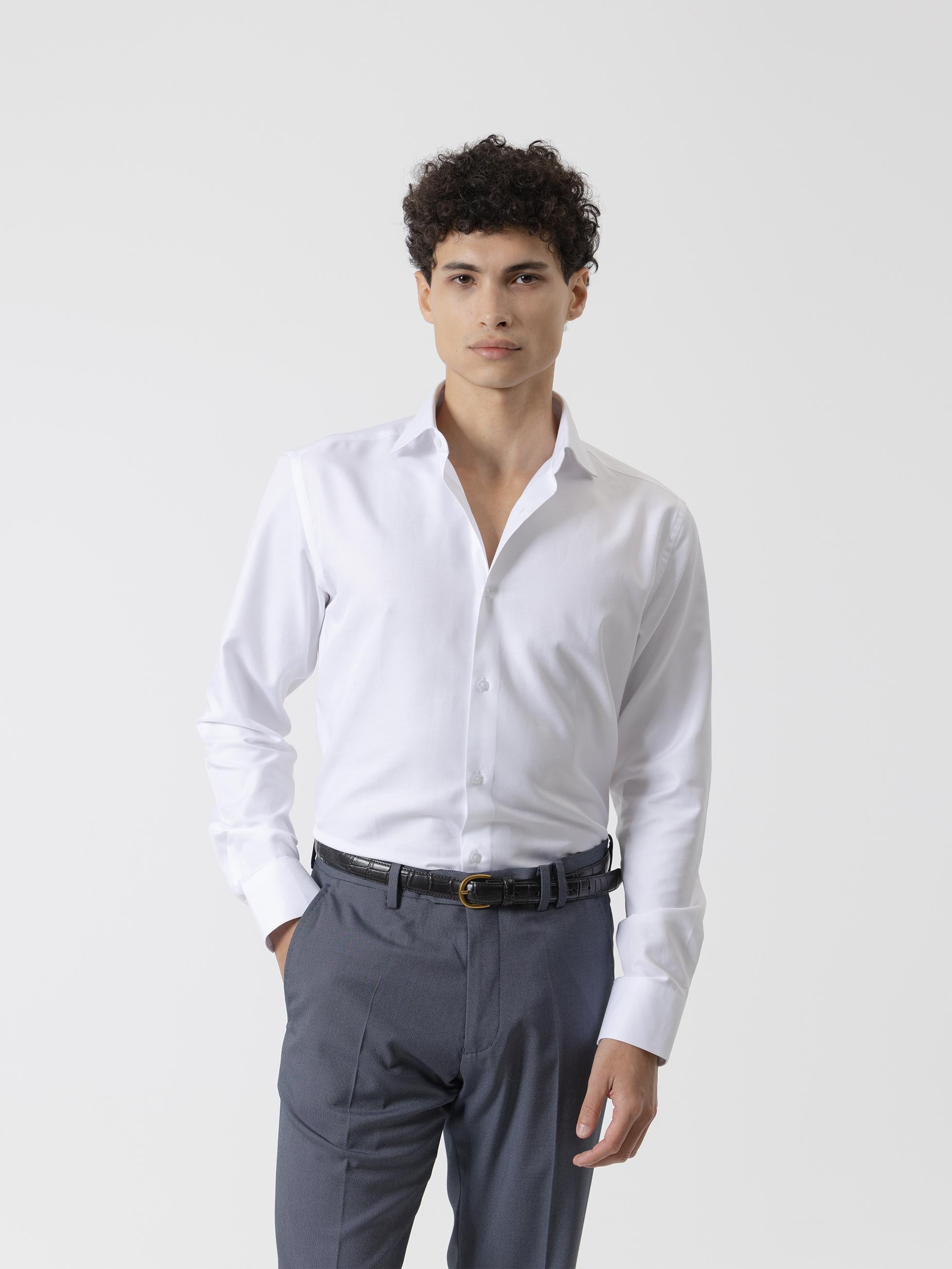 CAMISA TWILL VESTIR BLANCA - Image 4