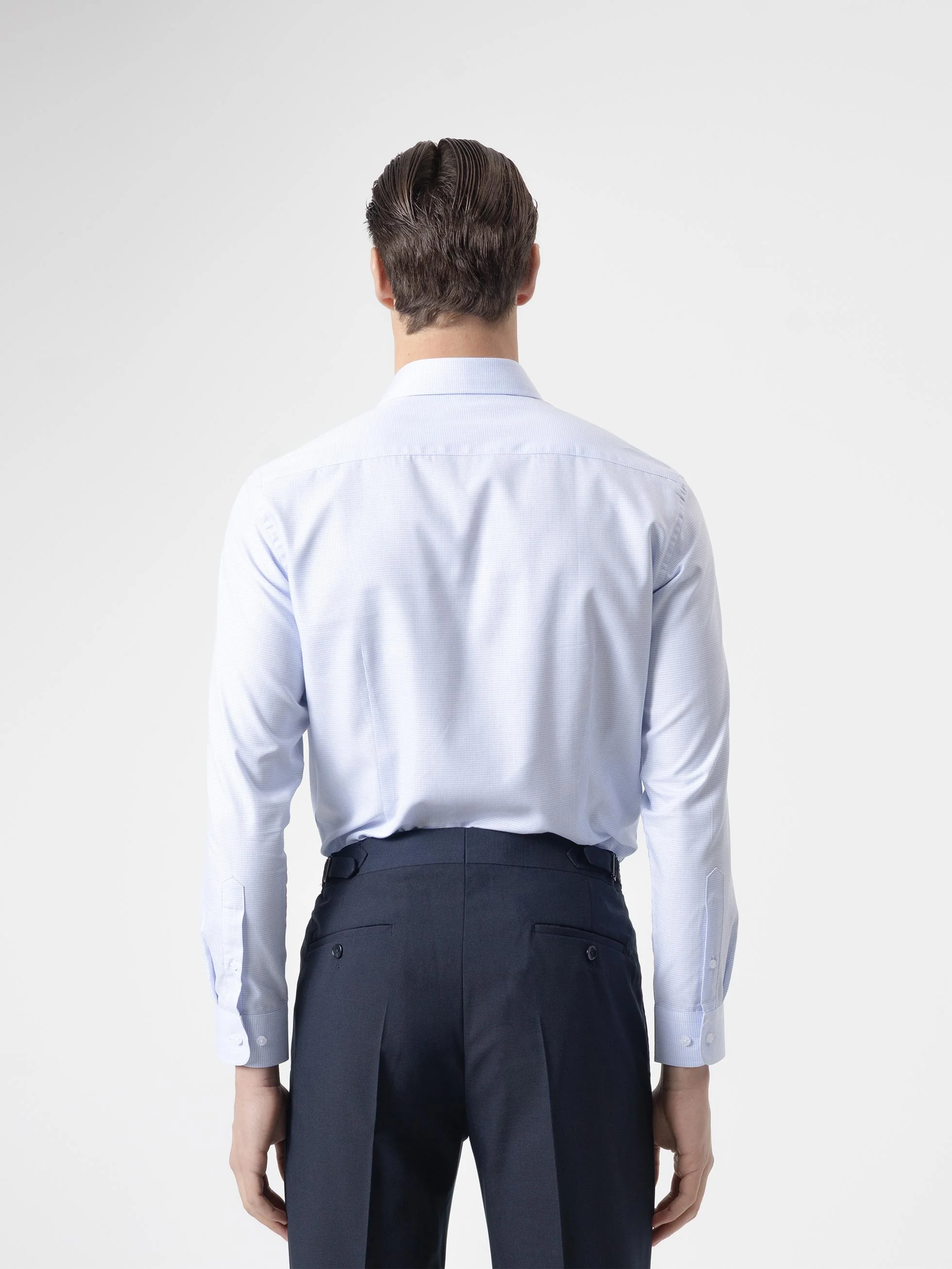 CAMISA VESTIR PATA DE GALLO CELESTE - Image 5