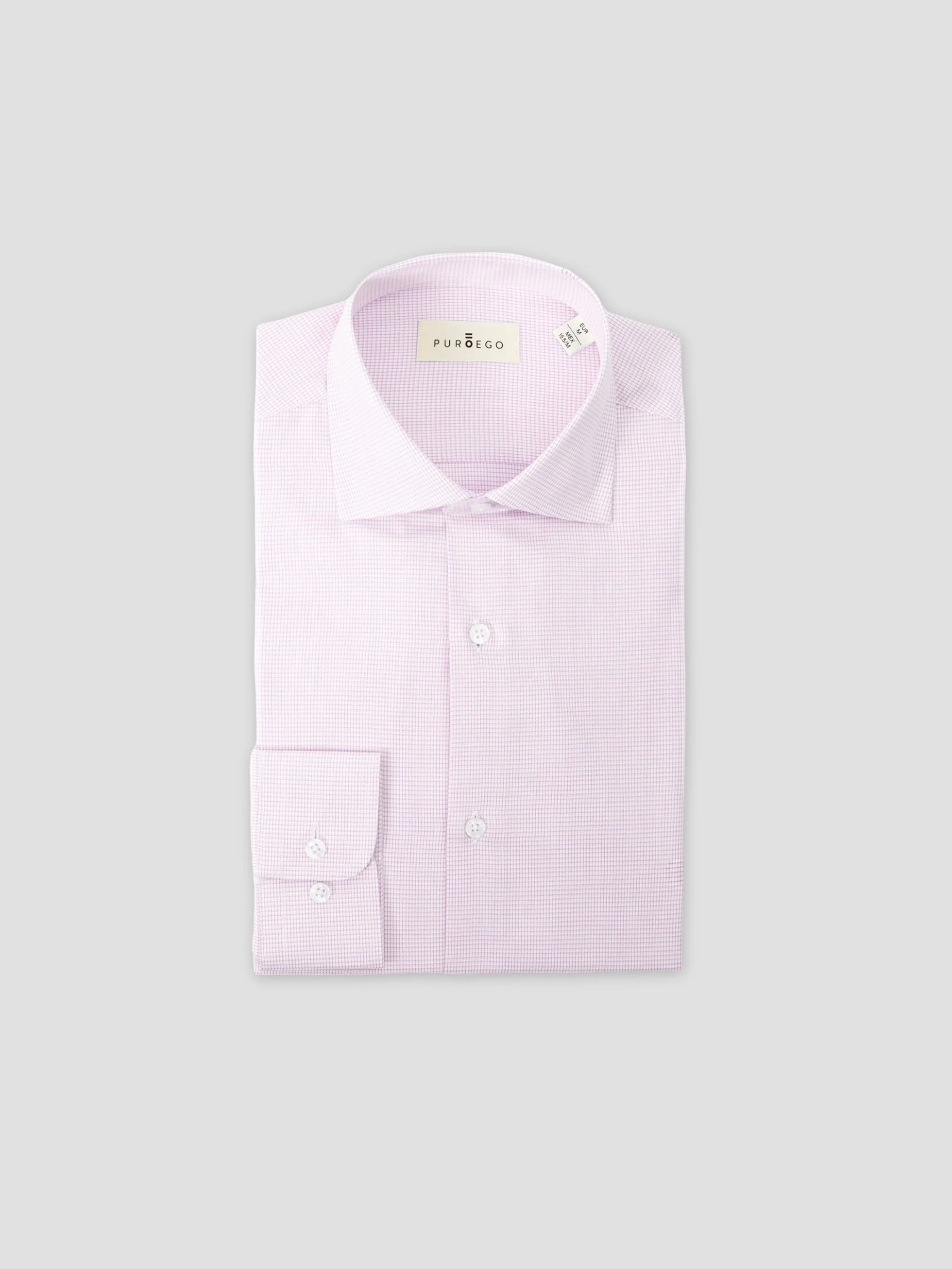 CAMISA VESTIR PATA DE GALLO ROSA