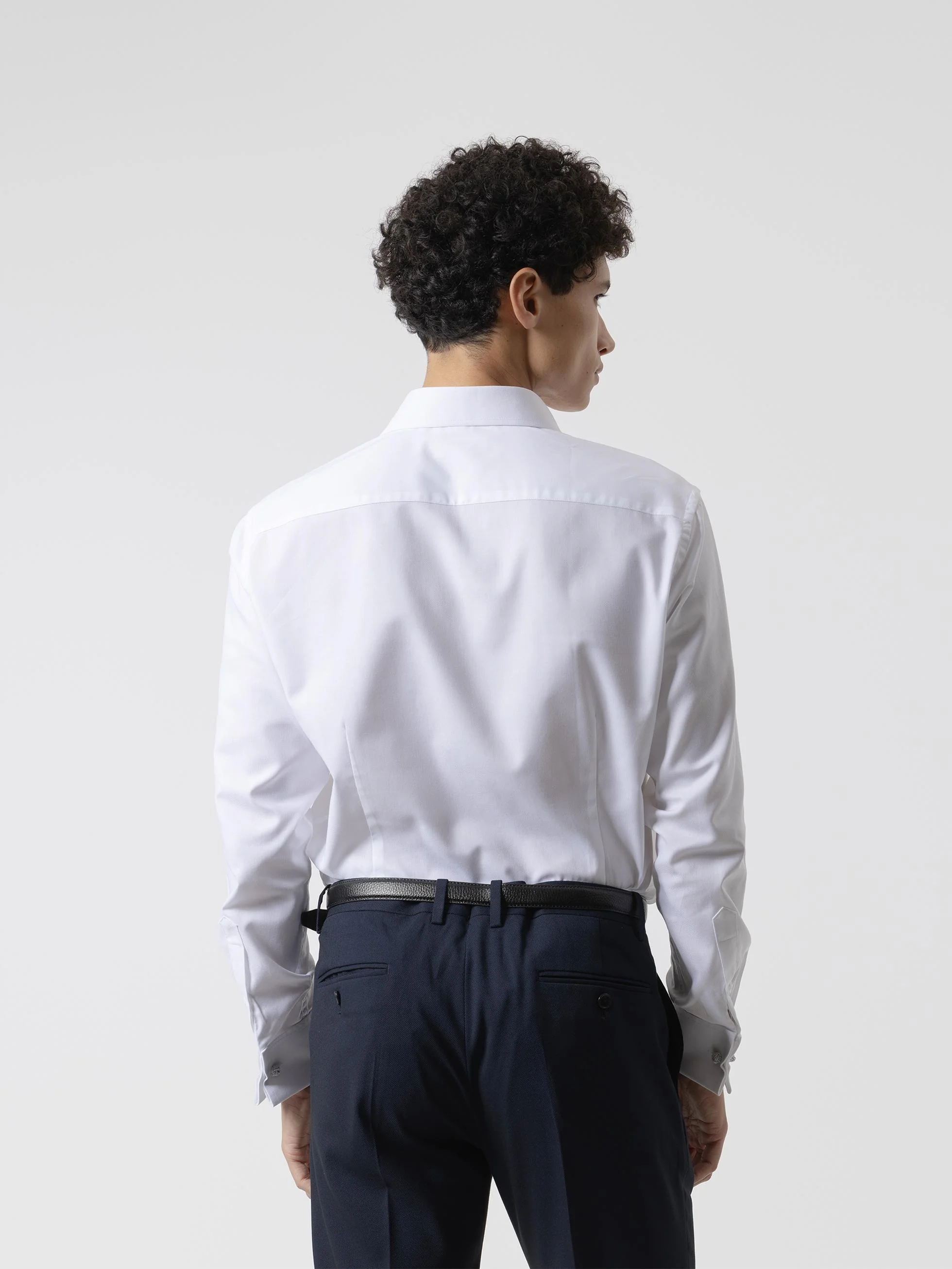 CAMISA VESTIR PUÑO GEMELO ESTRUCTURA BLANCA - Image 5