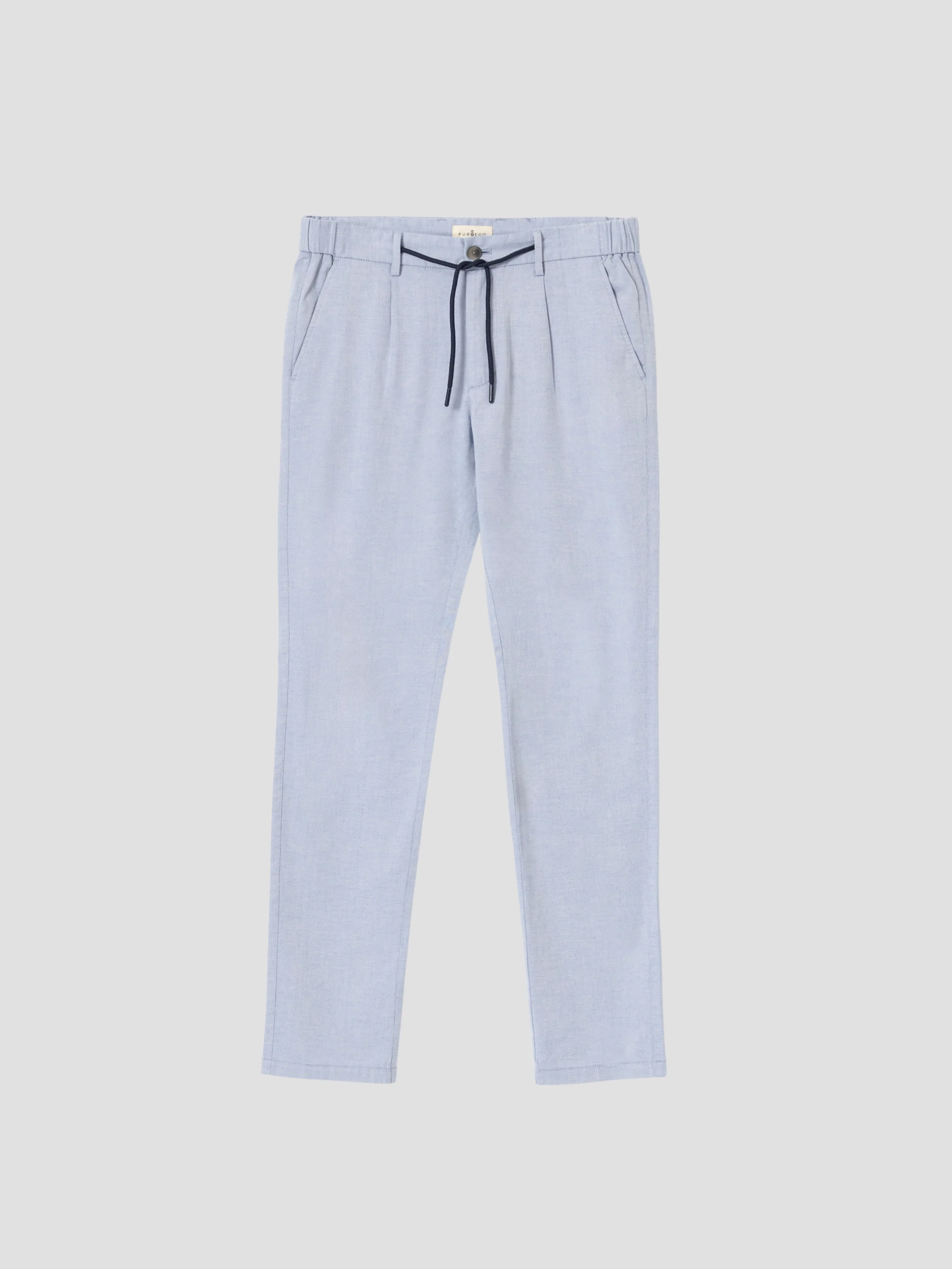 PANTALÓN DOBBY STRECHT AZUL CELESTE