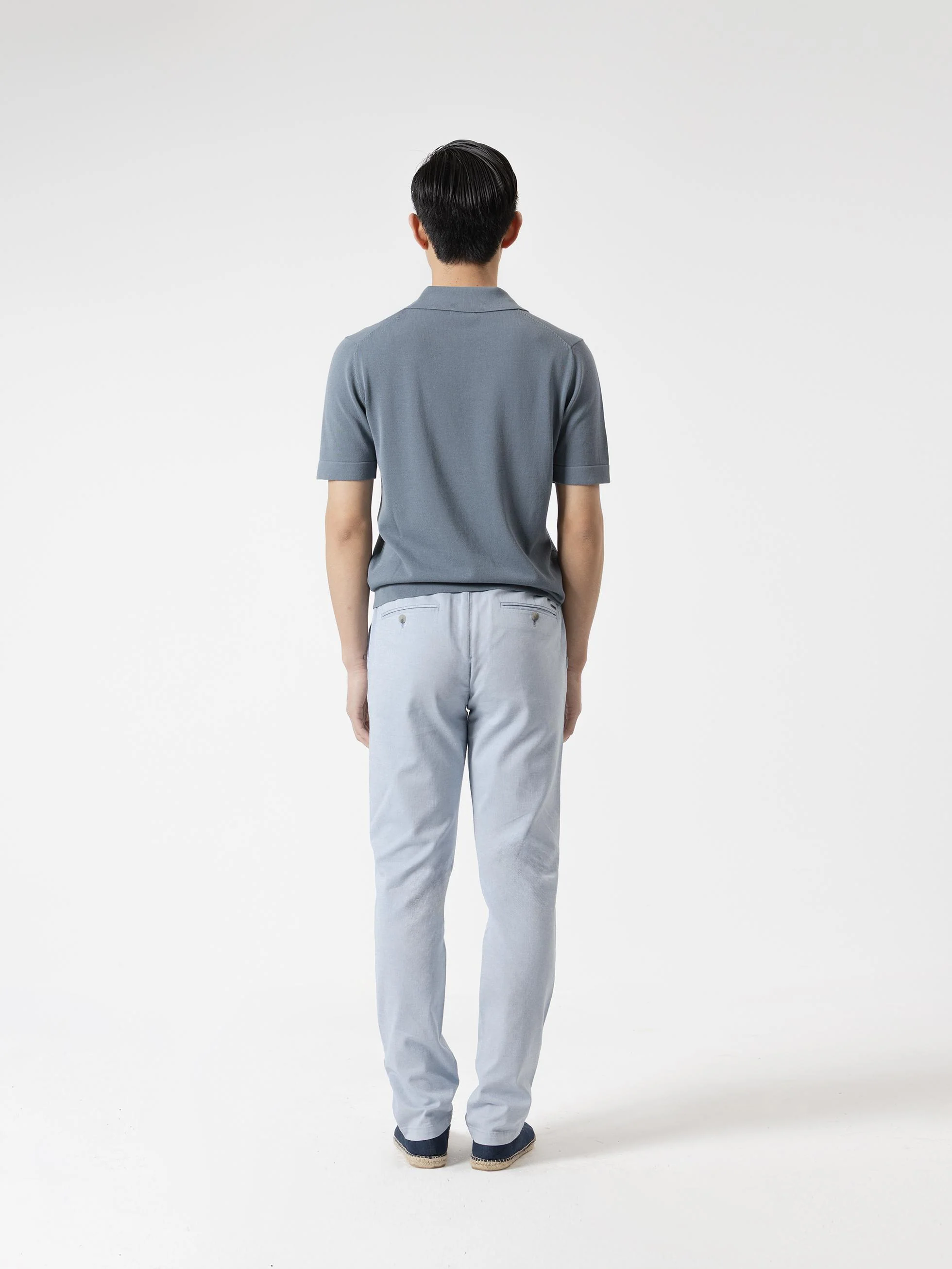 PANTALÓN DOBBY STRECHT AZUL CELESTE - Image 5
