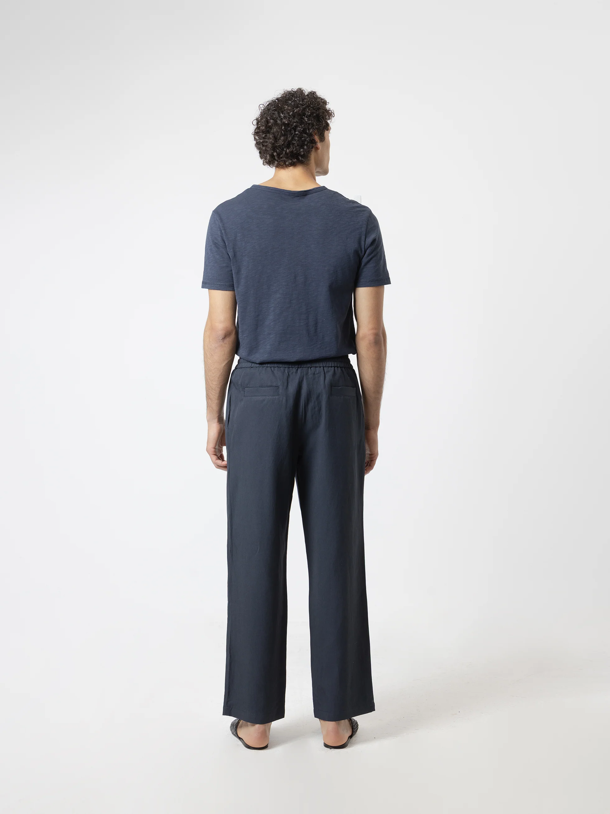 PANTALÓN WIDE FIT CINTURA ELASTICA MARINO - Image 6