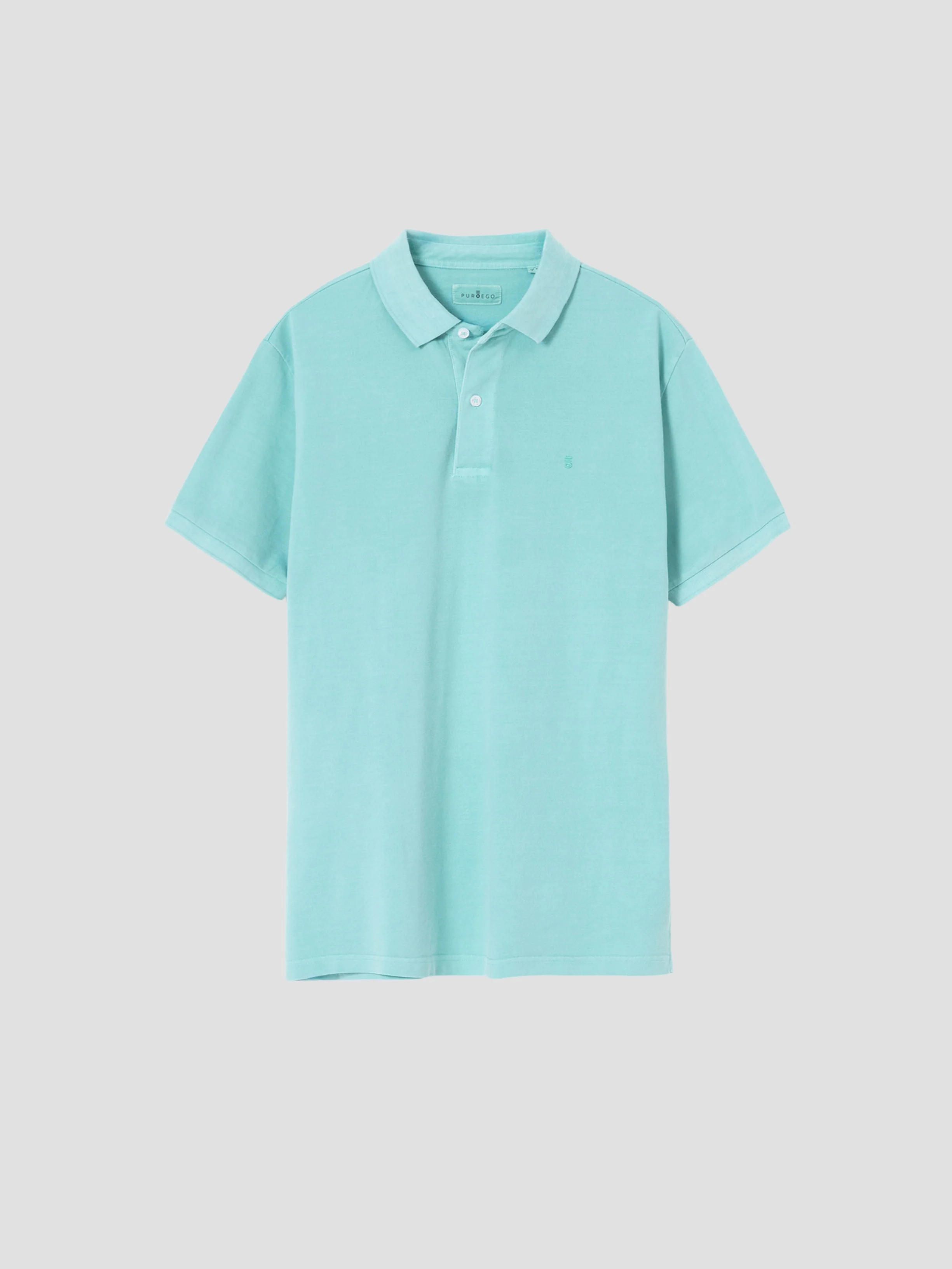 POLO BÁSICO LAVADO TURQUESA