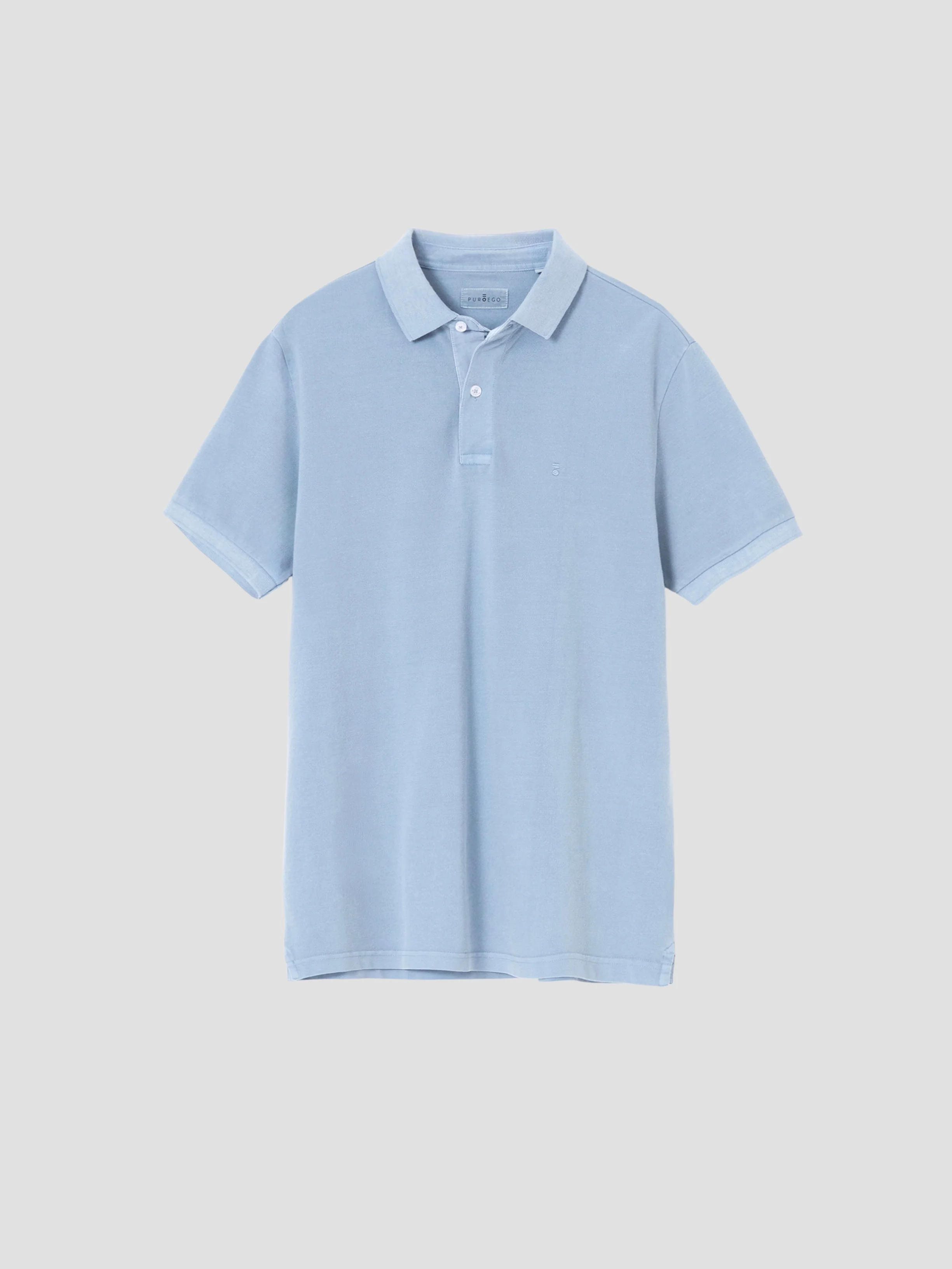 POLO BÁSICO LAVADO AZUL CLARO