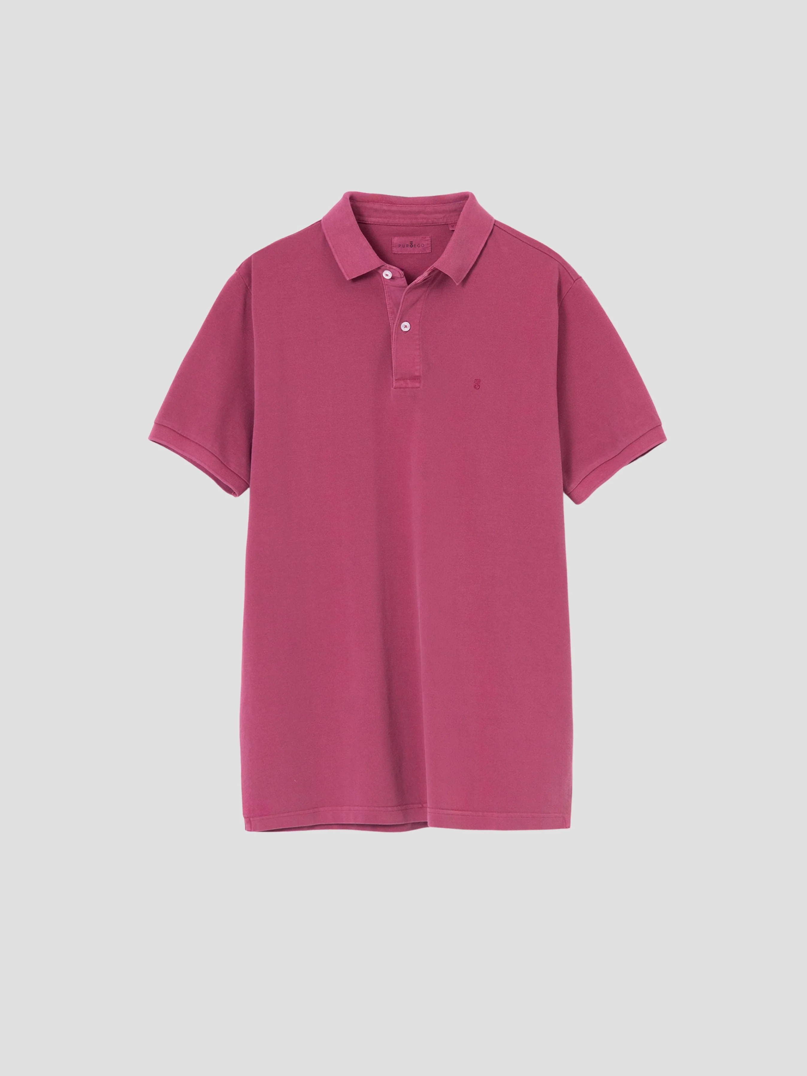 POLO BÁSICO LAVADO CIRUELA